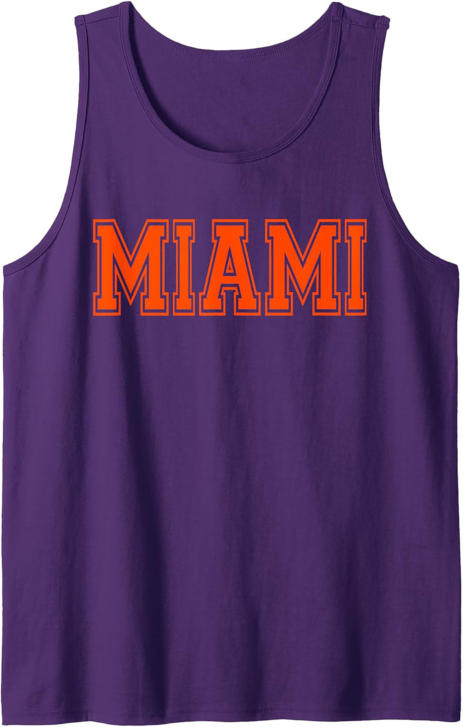 Miami Varsity Graphic Tank Top Breathable Summer Wear