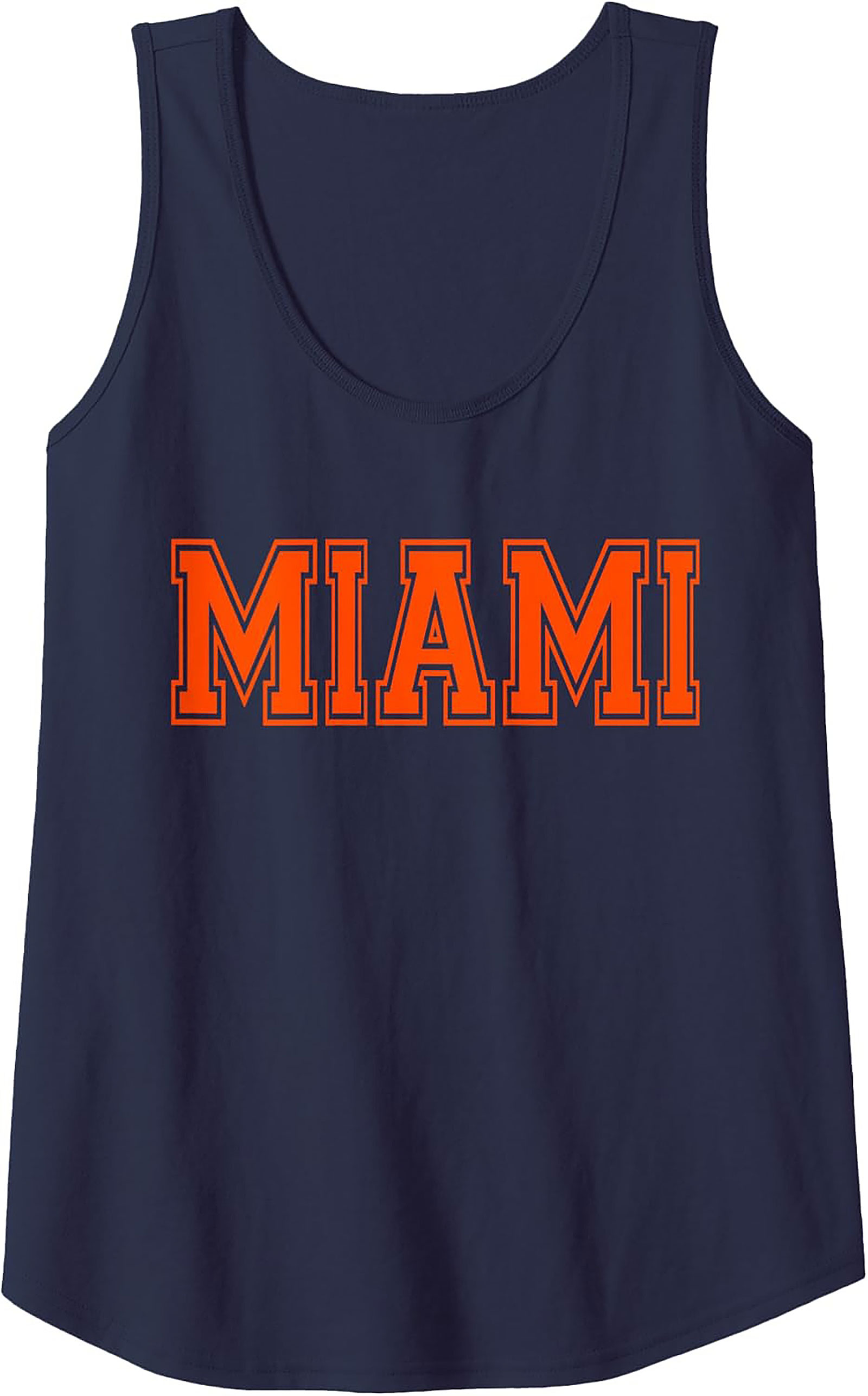Miami Varsity Graphic Tank Top Breathable Summer Wear