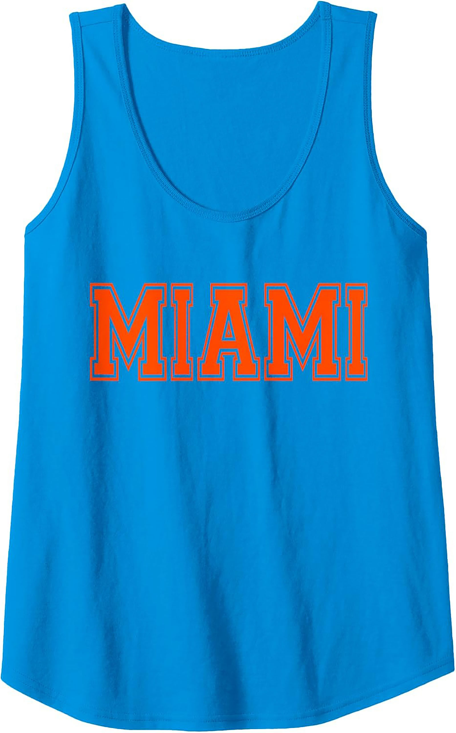 Miami Varsity Graphic Tank Top Breathable Summer Wear