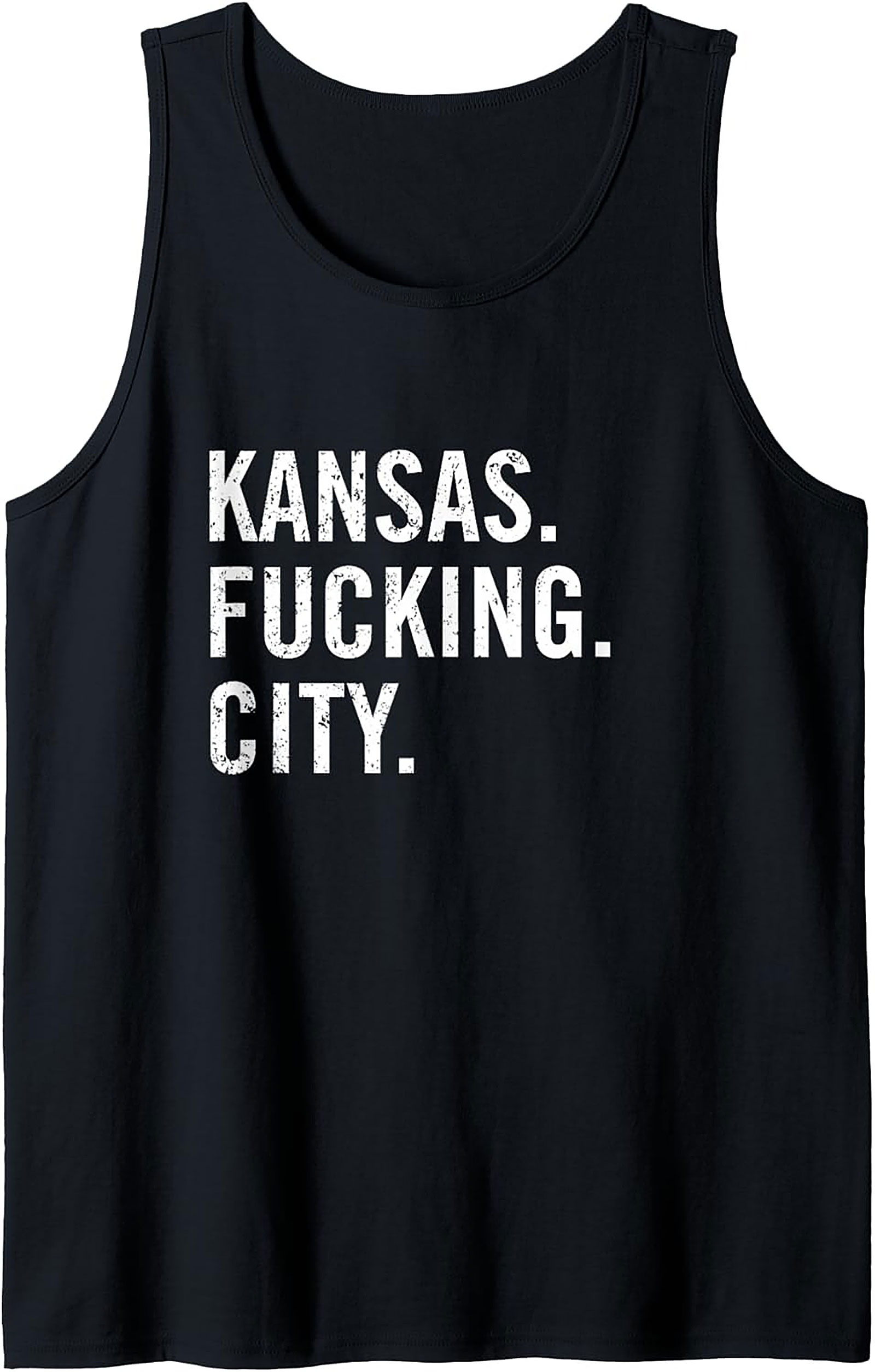 Kansas City F-Bomb Graphic Tank Top Bold Sleeveless Tee