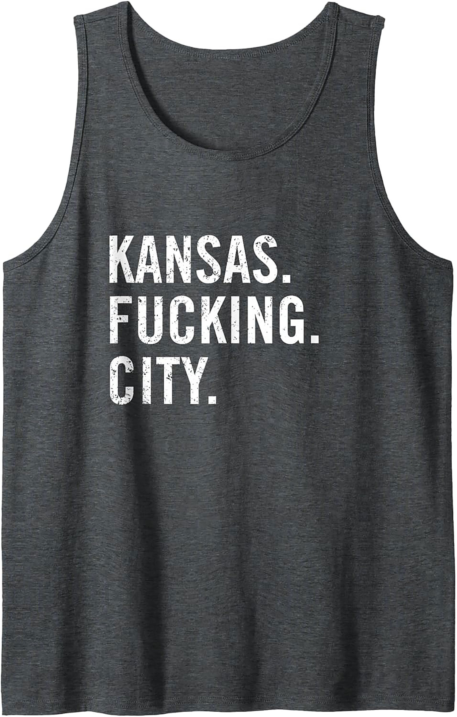  Kansas City F-Bomb Graphic Tank Top Bold Sleeveless Tee
