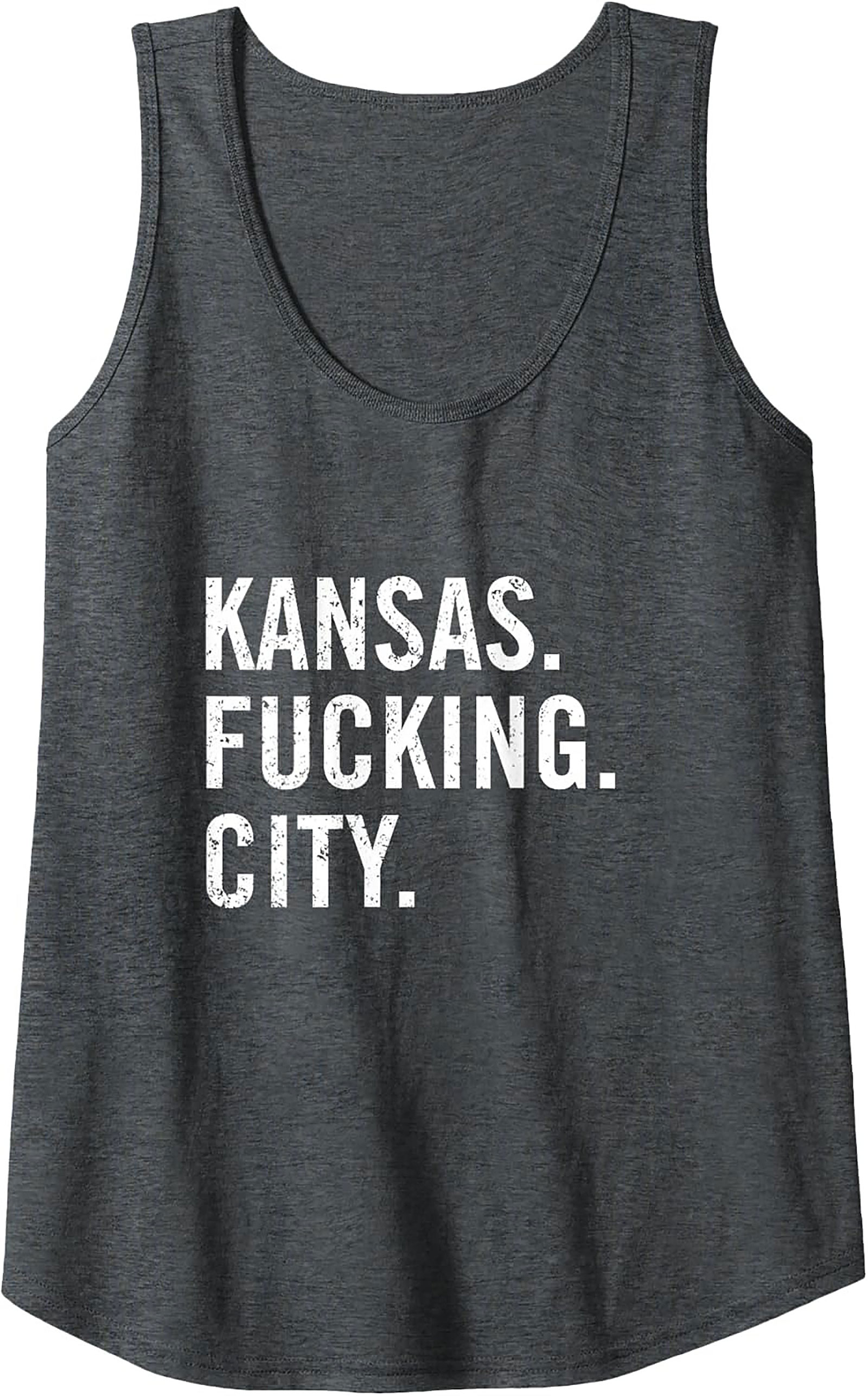  Kansas City F-Bomb Graphic Tank Top Bold Sleeveless Tee