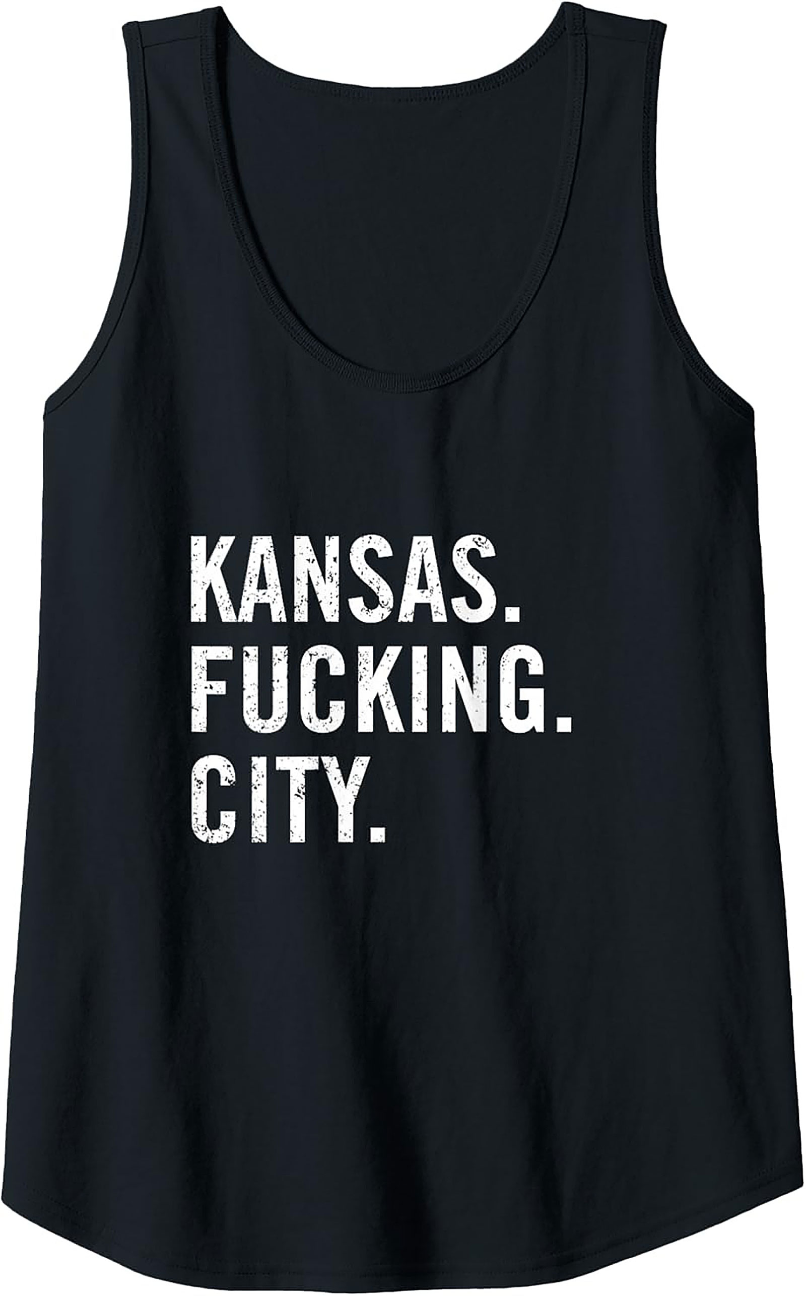  Kansas City F-Bomb Graphic Tank Top Bold Sleeveless Tee