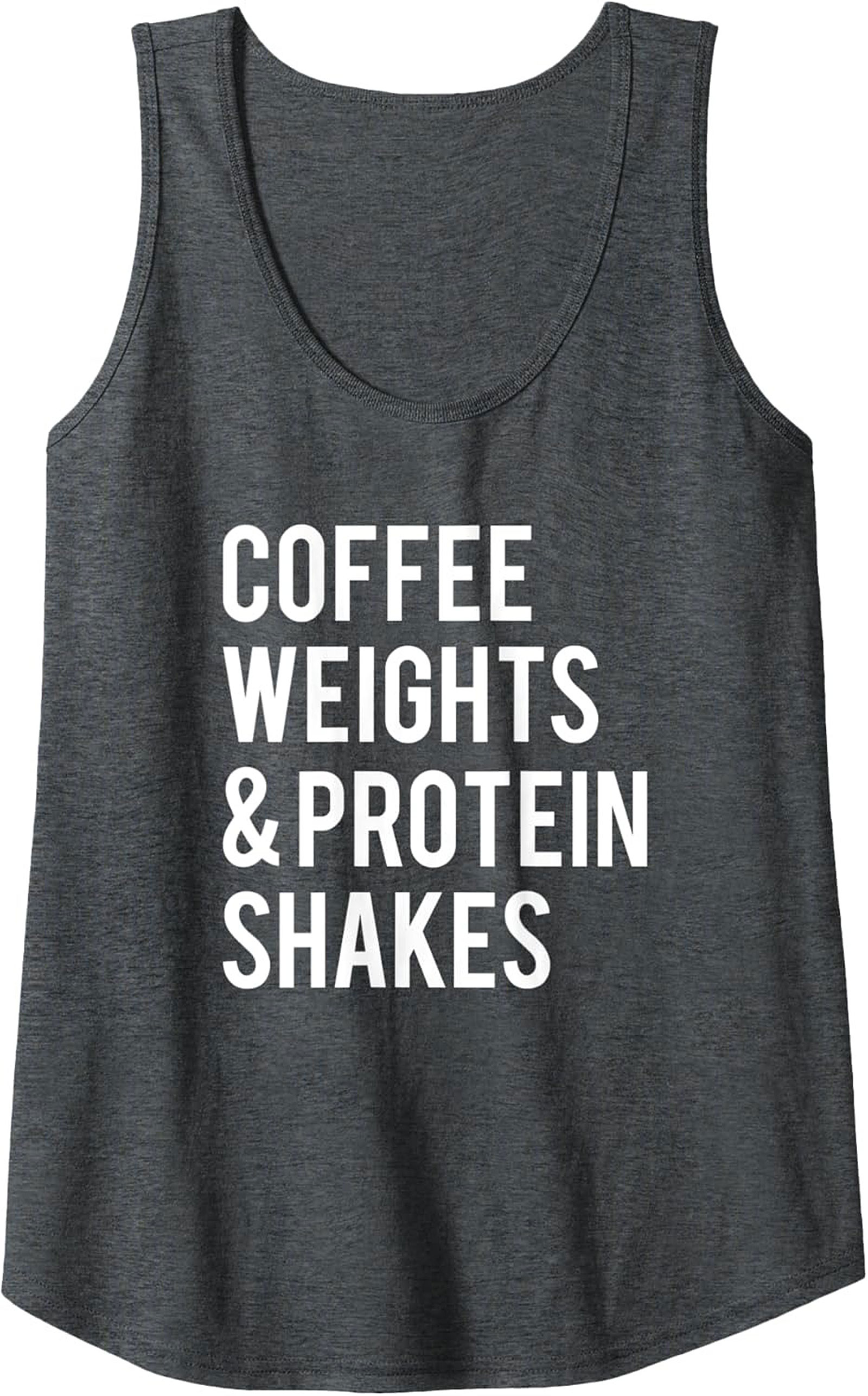 Coffee Weights & Protein Shakes Fitness Graphic Tank Top
