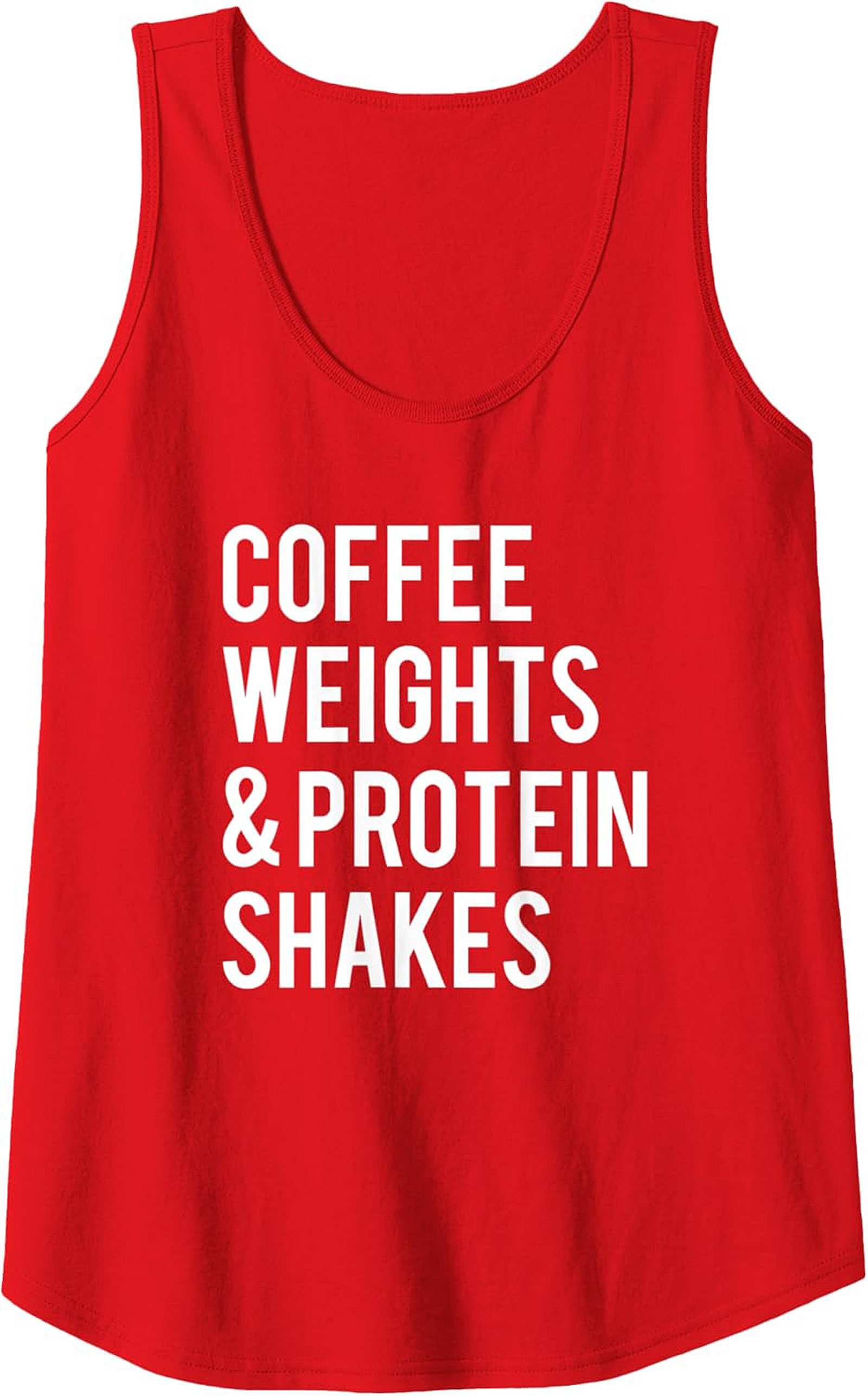 Coffee Weights & Protein Shakes Fitness Graphic Tank Top