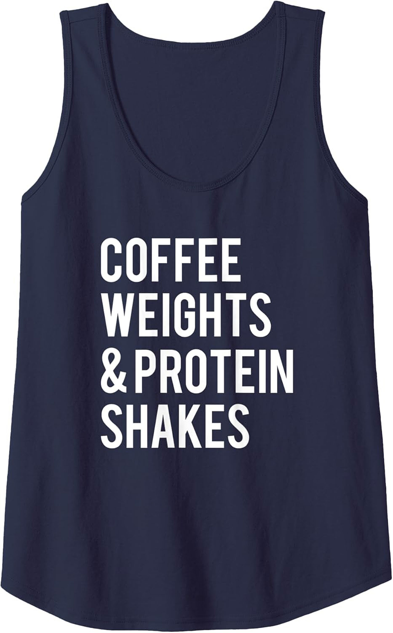 Coffee Weights & Protein Shakes Fitness Graphic Tank Top