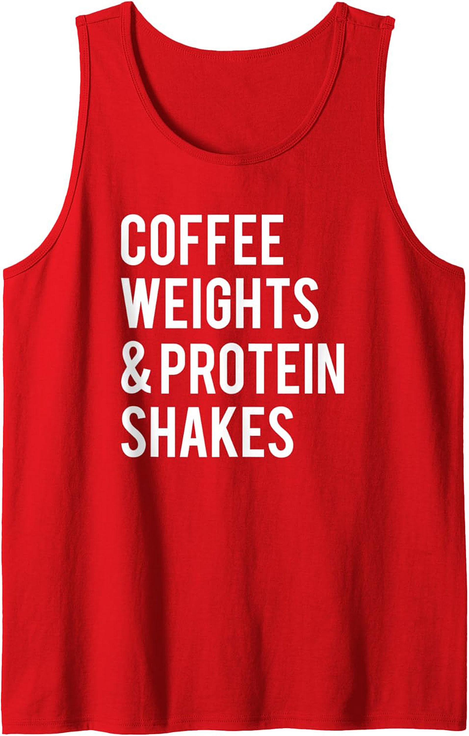 Coffee Weights & Protein Shakes Fitness Graphic Tank Top