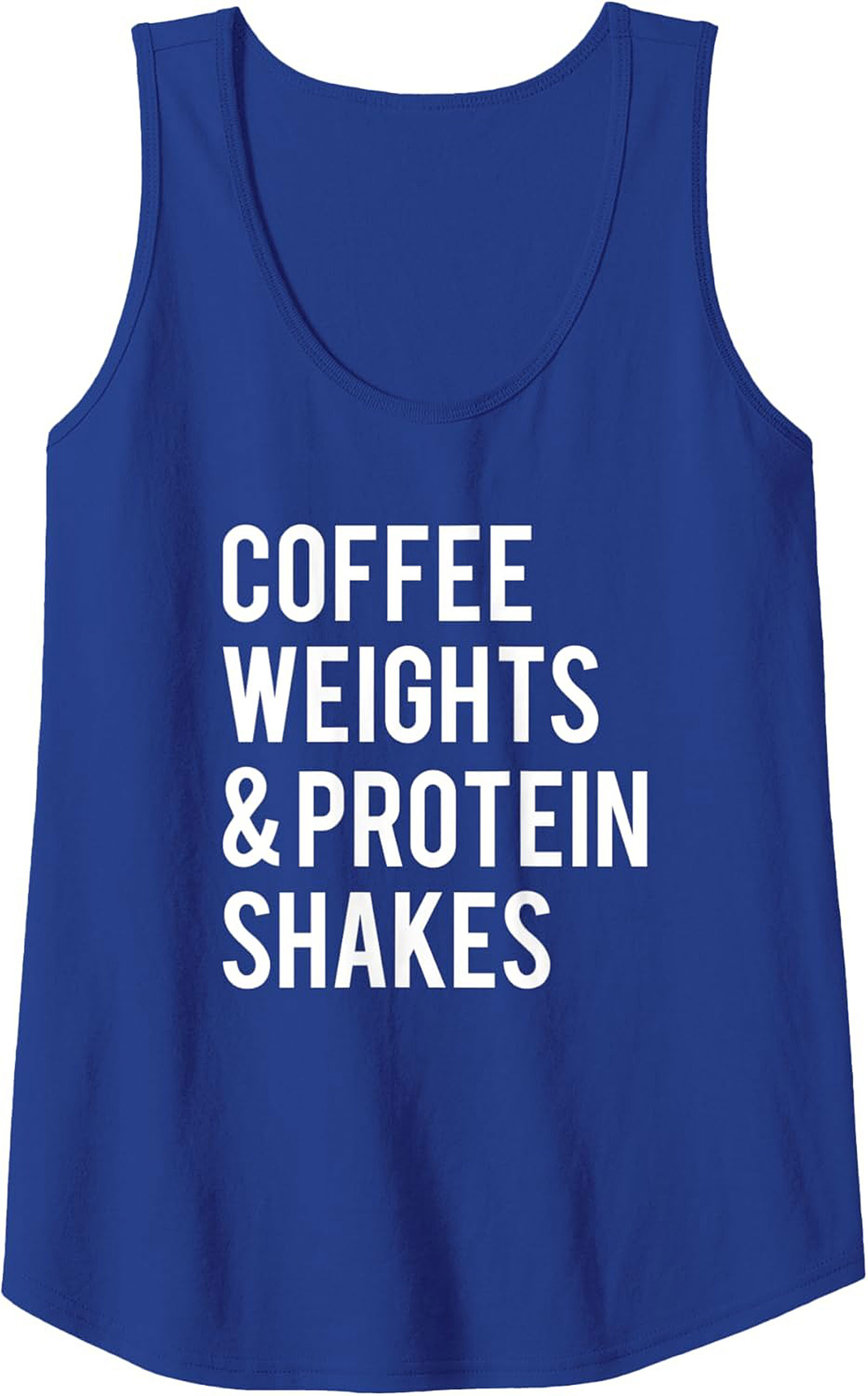 Coffee Weights & Protein Shakes Fitness Graphic Tank Top