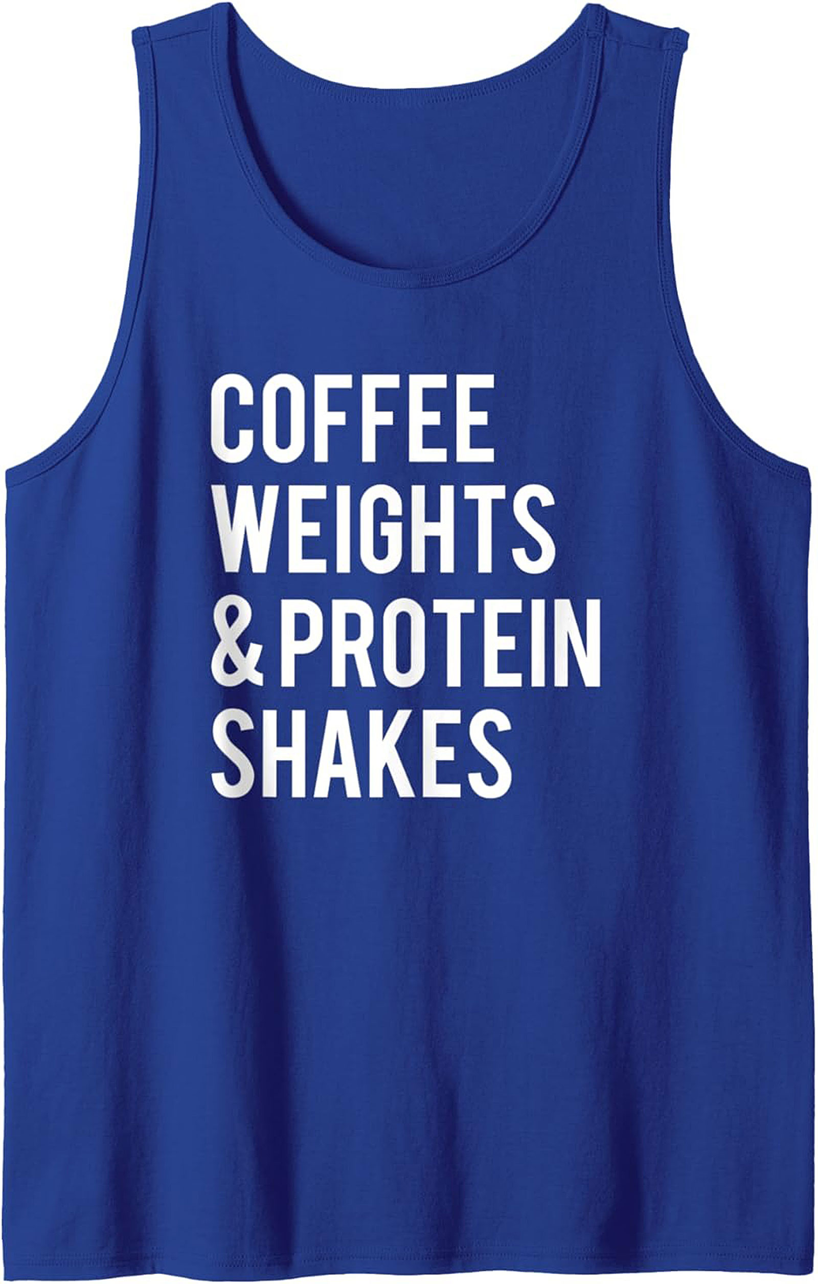 Coffee Weights & Protein Shakes Fitness Graphic Tank Top