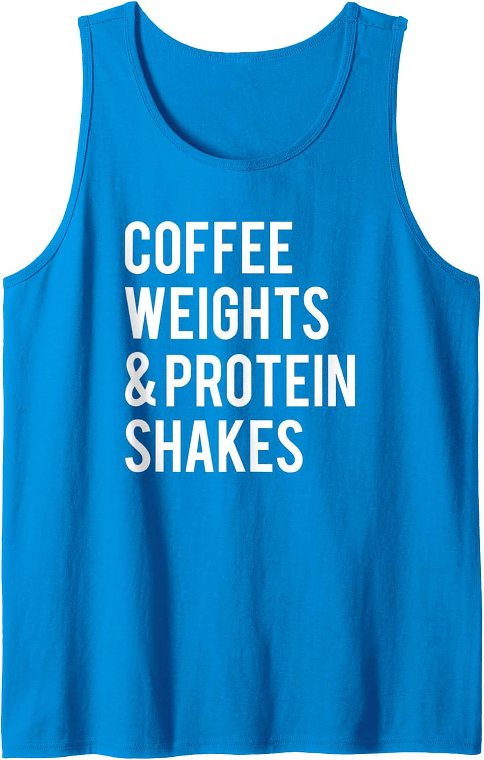 Coffee Weights & Protein Shakes Fitness Graphic Tank Top