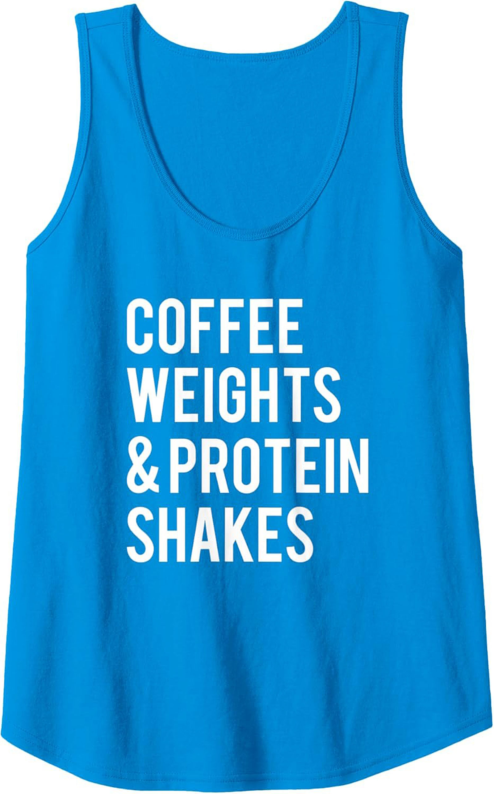 Coffee Weights & Protein Shakes Fitness Graphic Tank Top