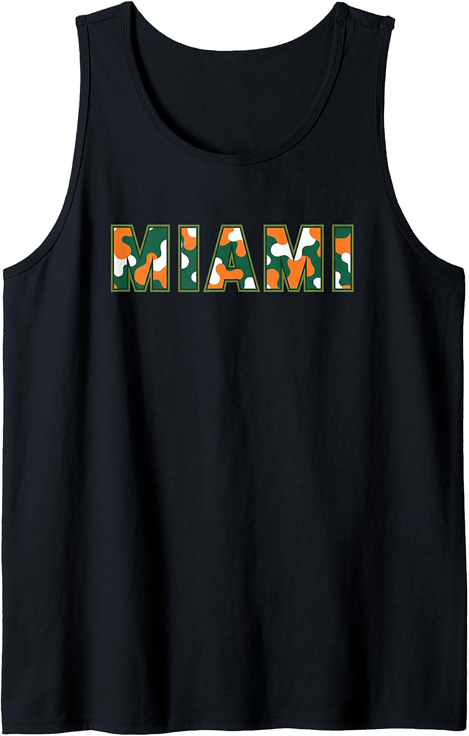 Miami Camo Graphic Tank Top Breathable Summer Wear