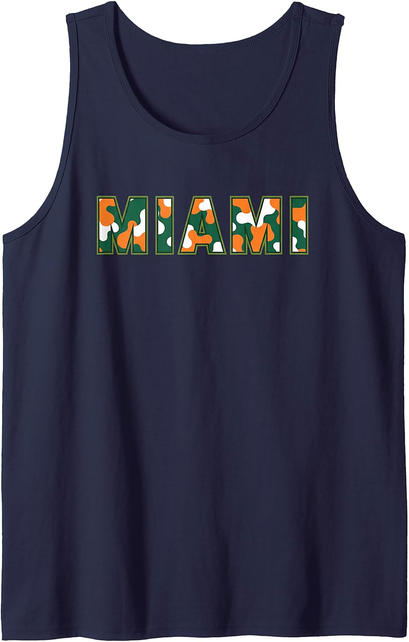  Miami Camo Graphic Tank Top Breathable Summer Wear