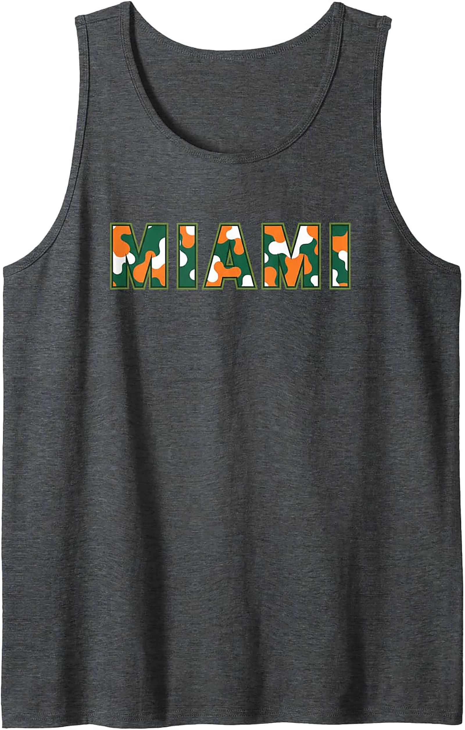  Miami Camo Graphic Tank Top Breathable Summer Wear