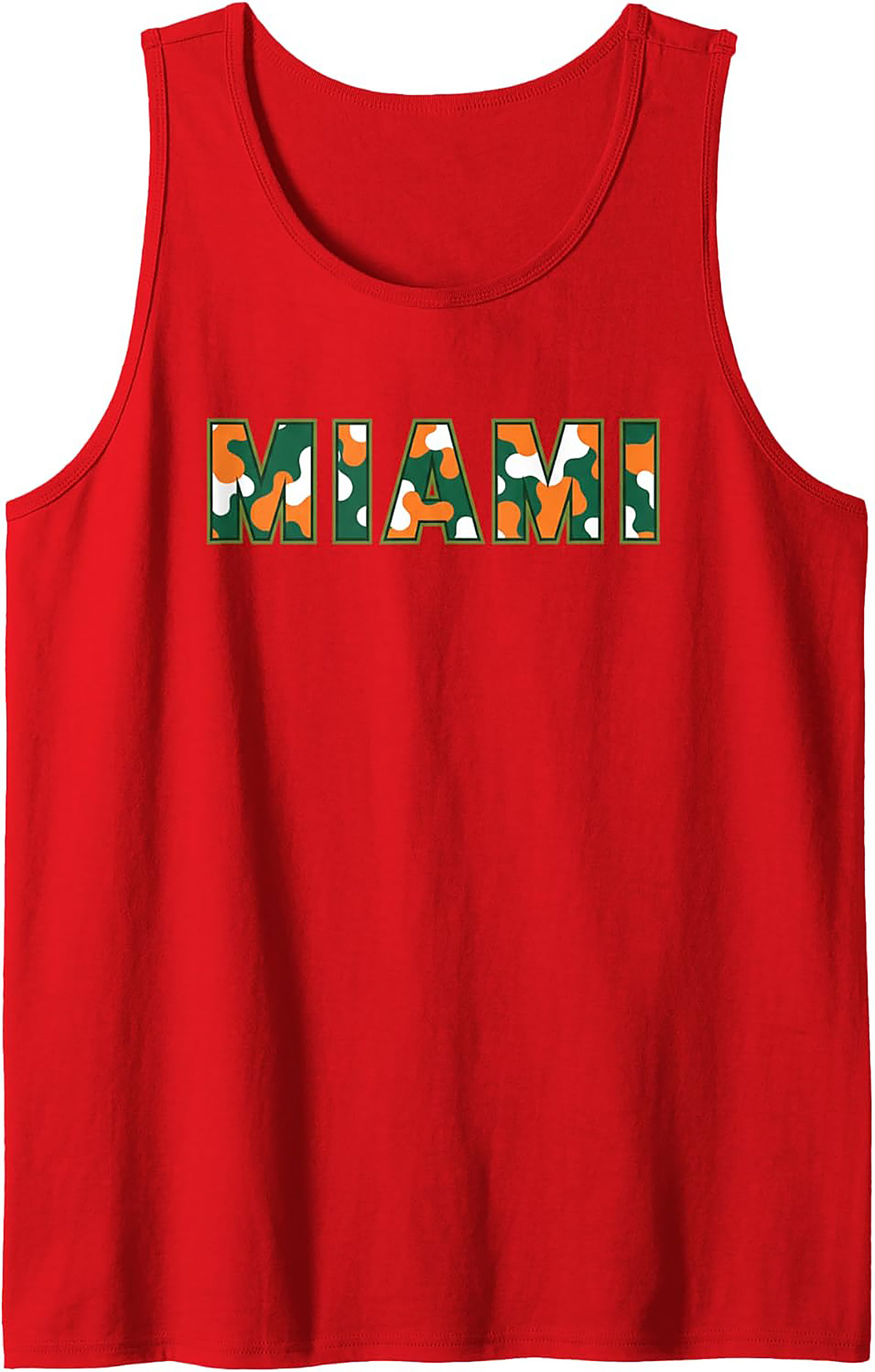  Miami Camo Graphic Tank Top Breathable Summer Wear