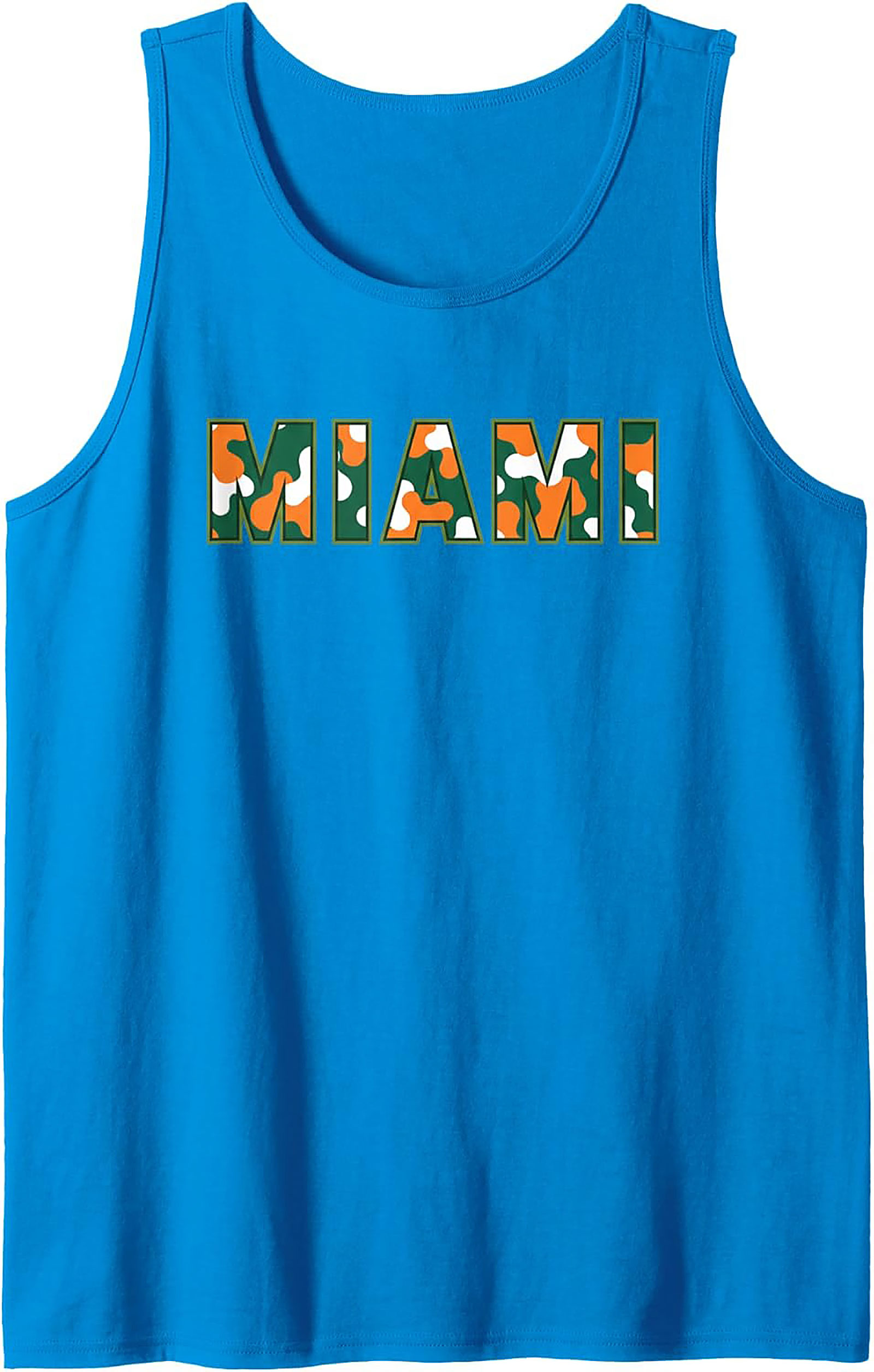  Miami Camo Graphic Tank Top Breathable Summer Wear