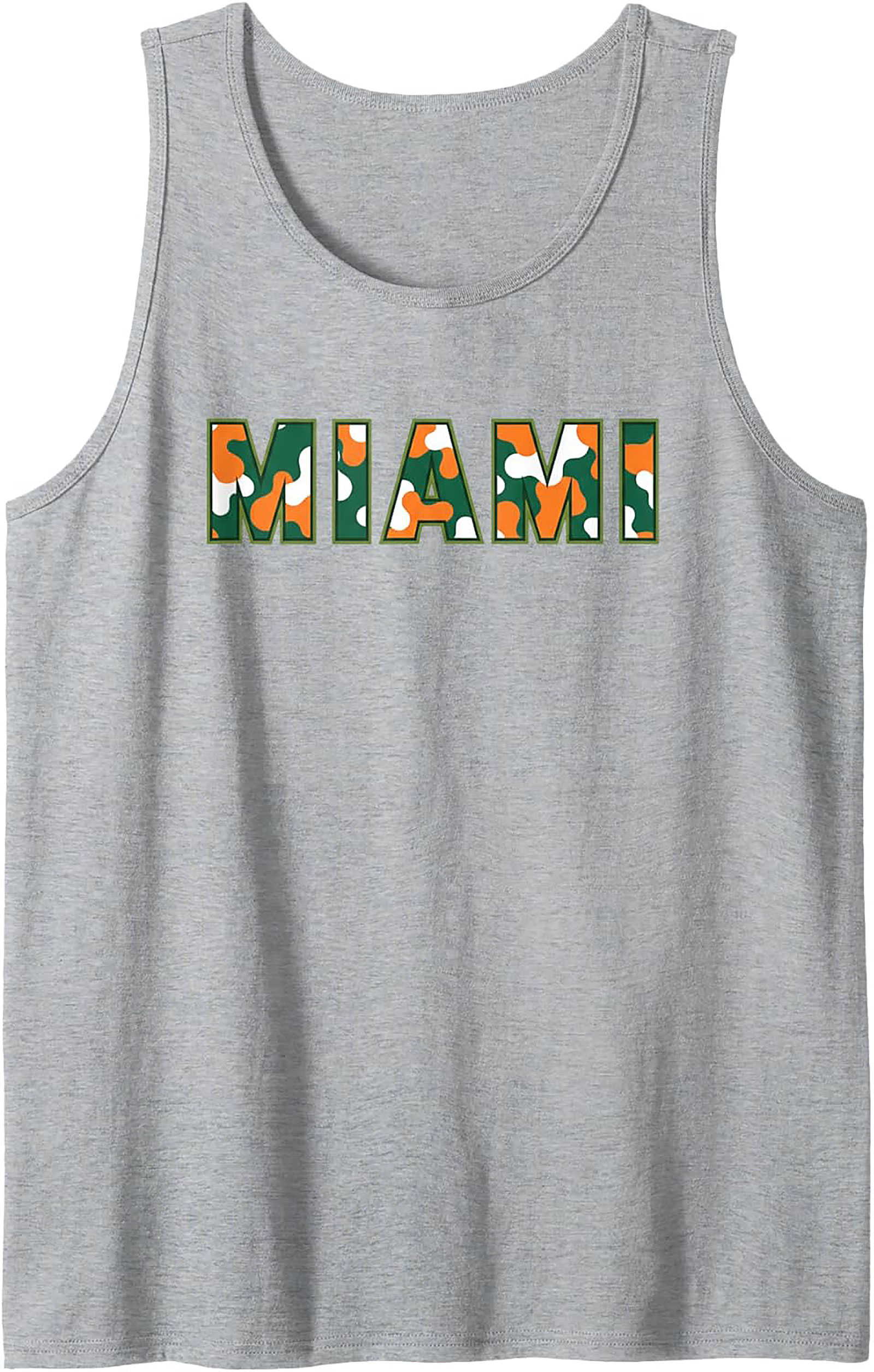  Miami Camo Graphic Tank Top Breathable Summer Wear