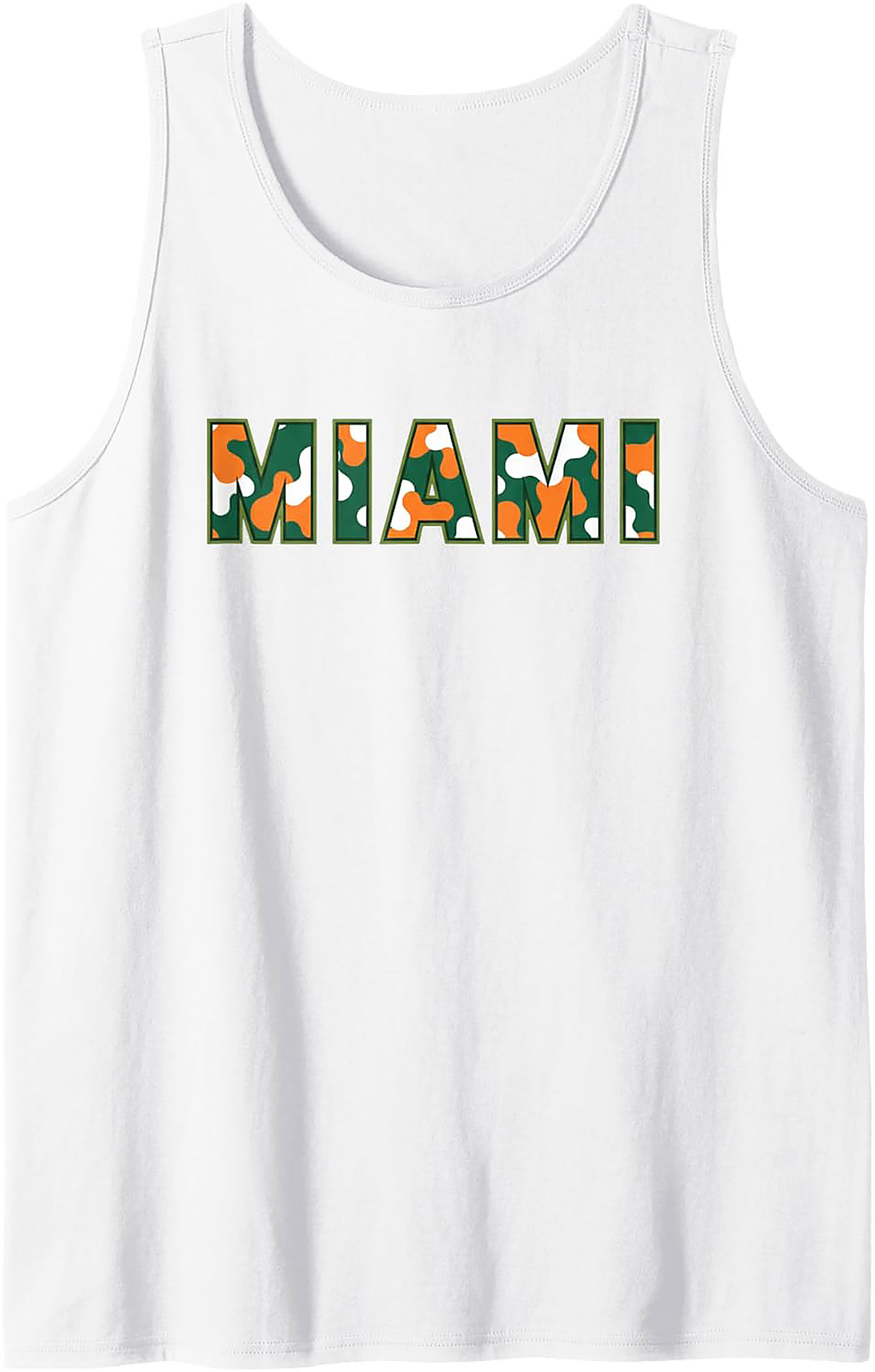  Miami Camo Graphic Tank Top Breathable Summer Wear
