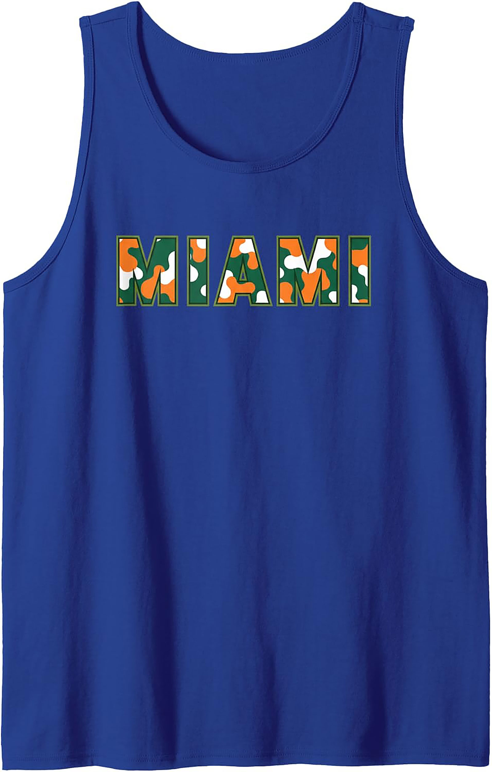  Miami Camo Graphic Tank Top Breathable Summer Wear
