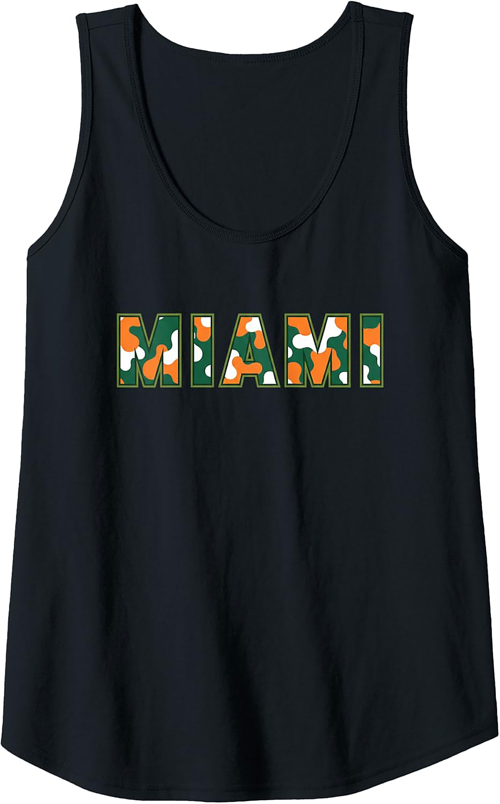 Miami Camo Graphic Tank Top Breathable Summer Wear