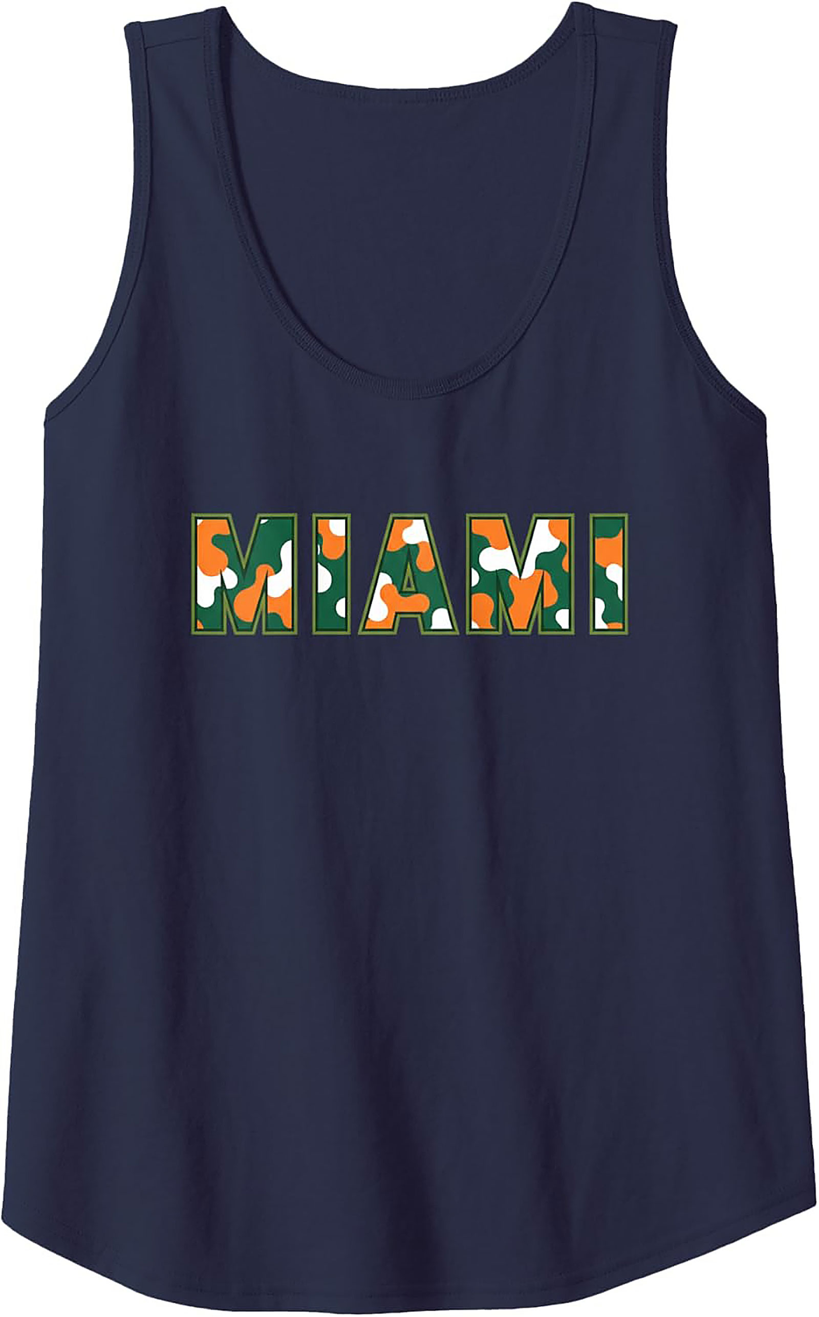  Miami Camo Graphic Tank Top Breathable Summer Wear