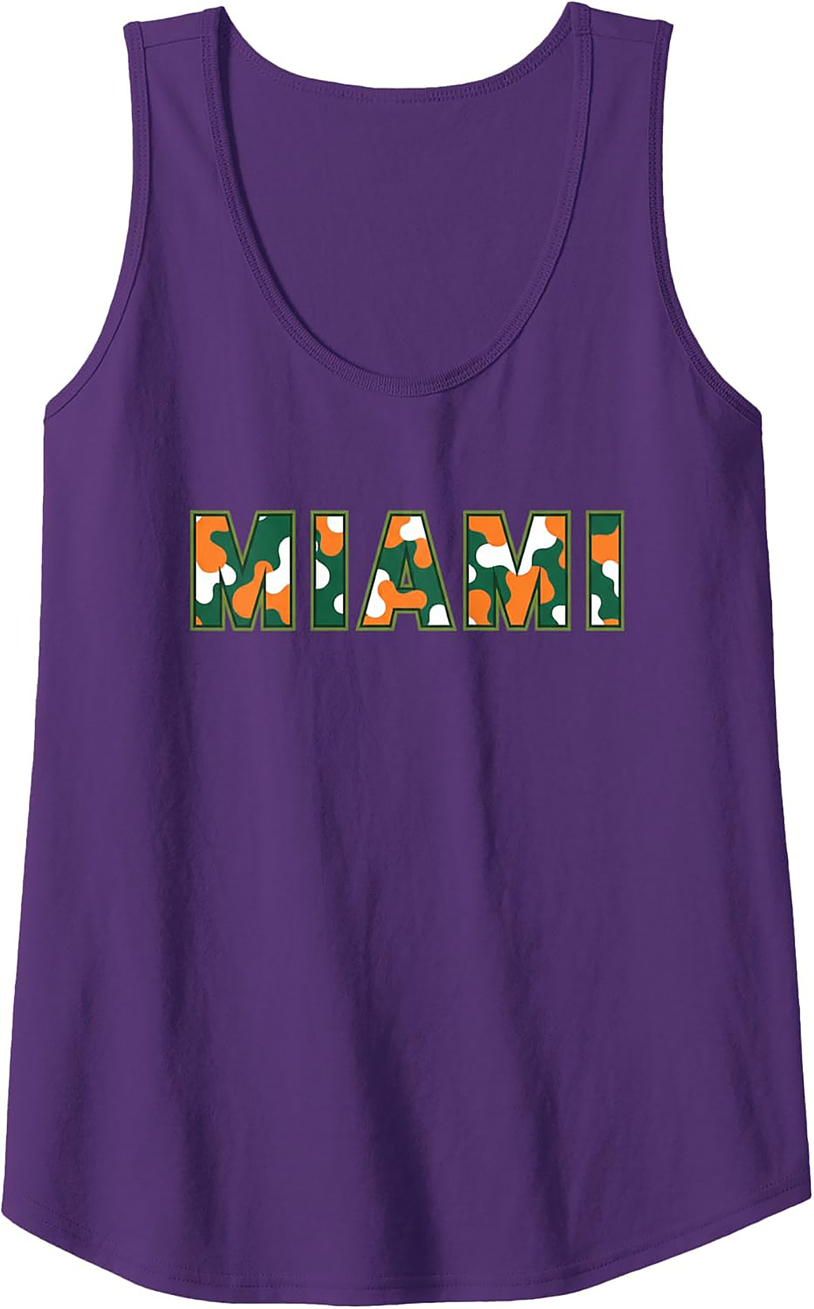  Miami Camo Graphic Tank Top Breathable Summer Wear