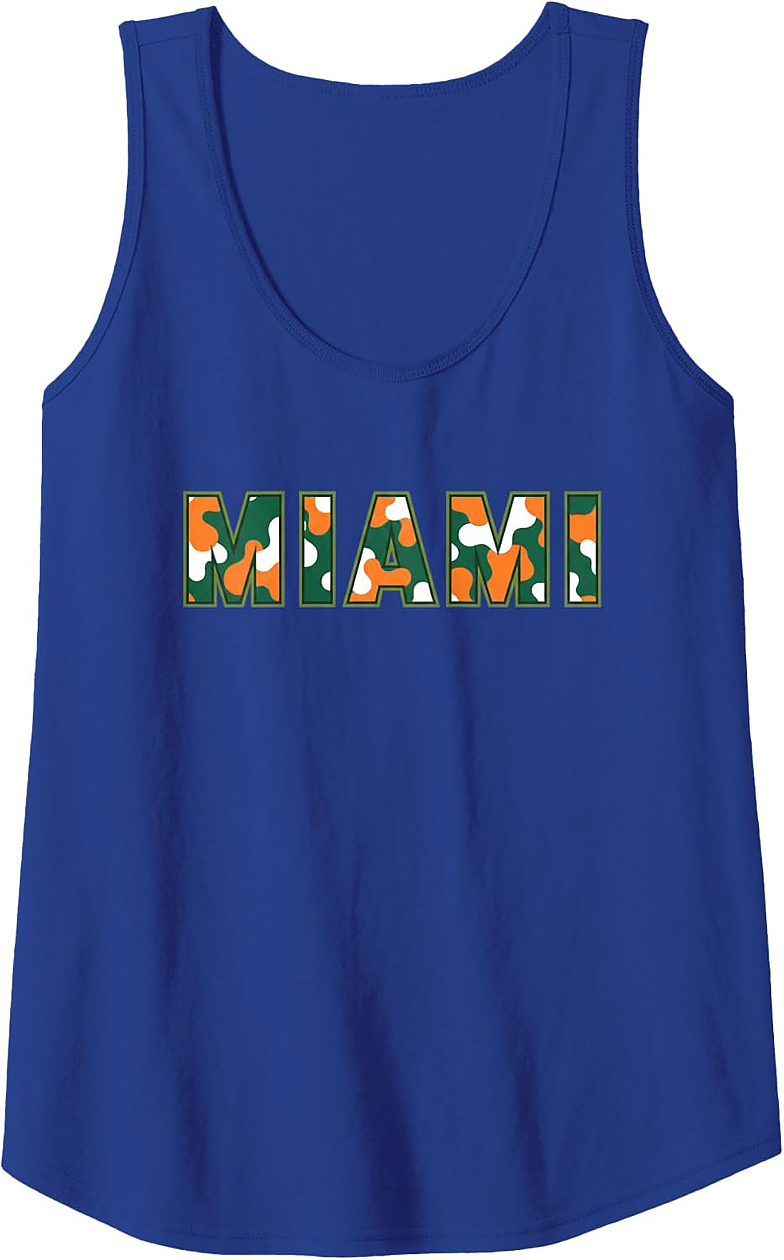  Miami Camo Graphic Tank Top Breathable Summer Wear