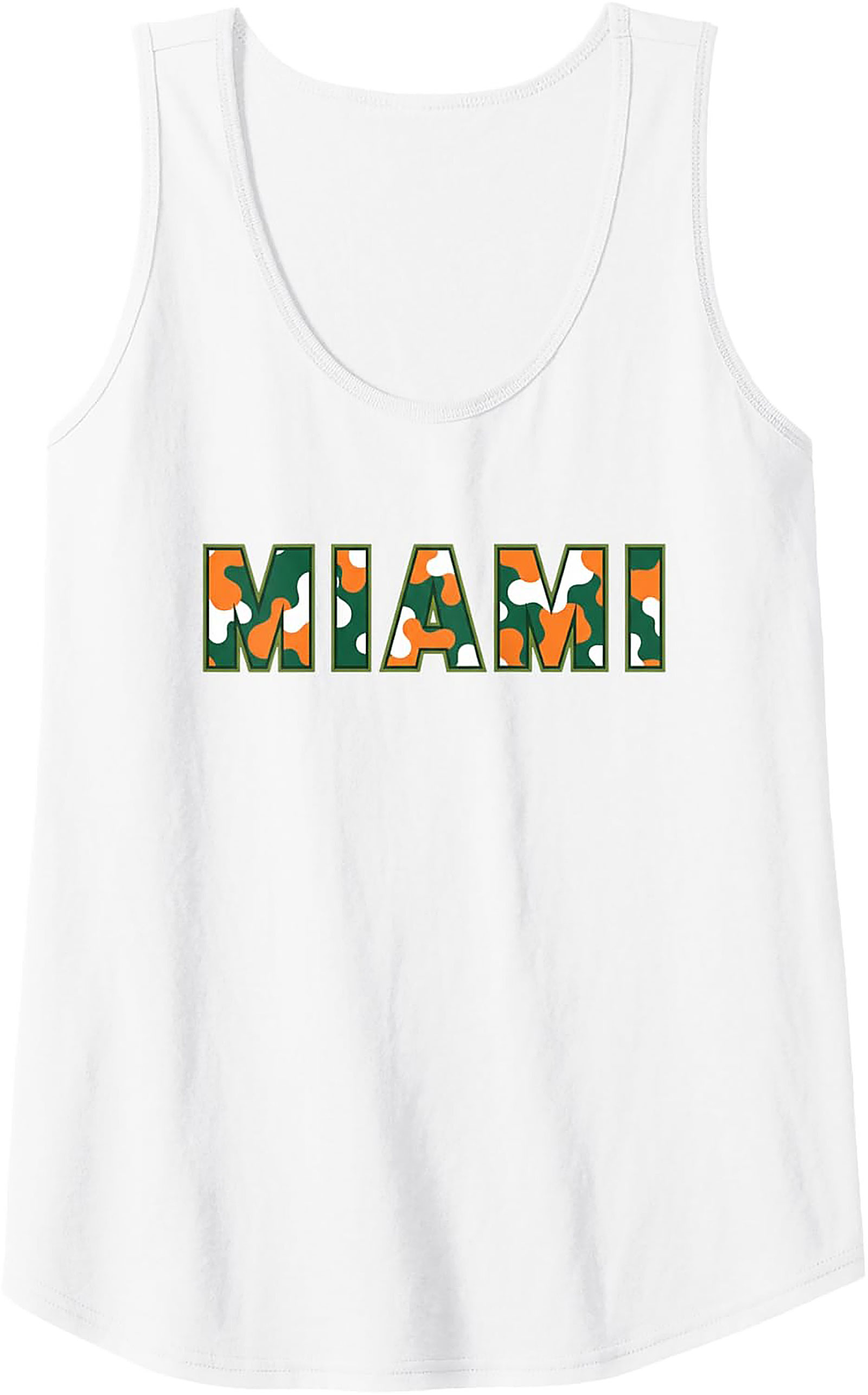  Miami Camo Graphic Tank Top Breathable Summer Wear