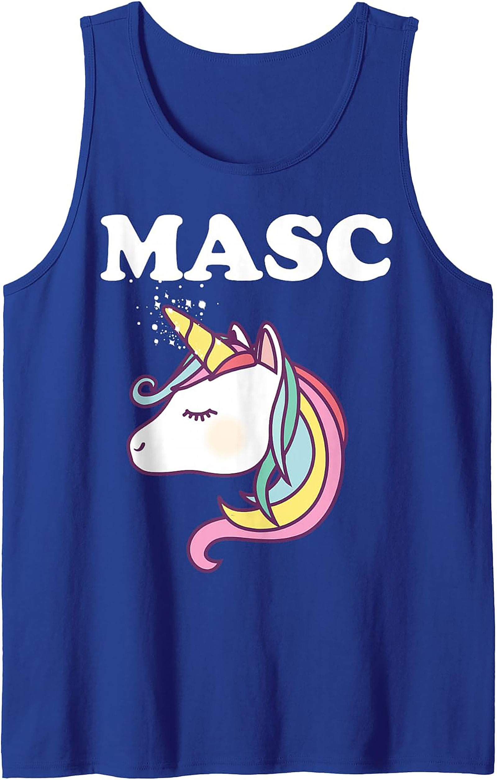 MASC Unicorn Graphic Tank Top Funny Pride Sleeveless Shirt