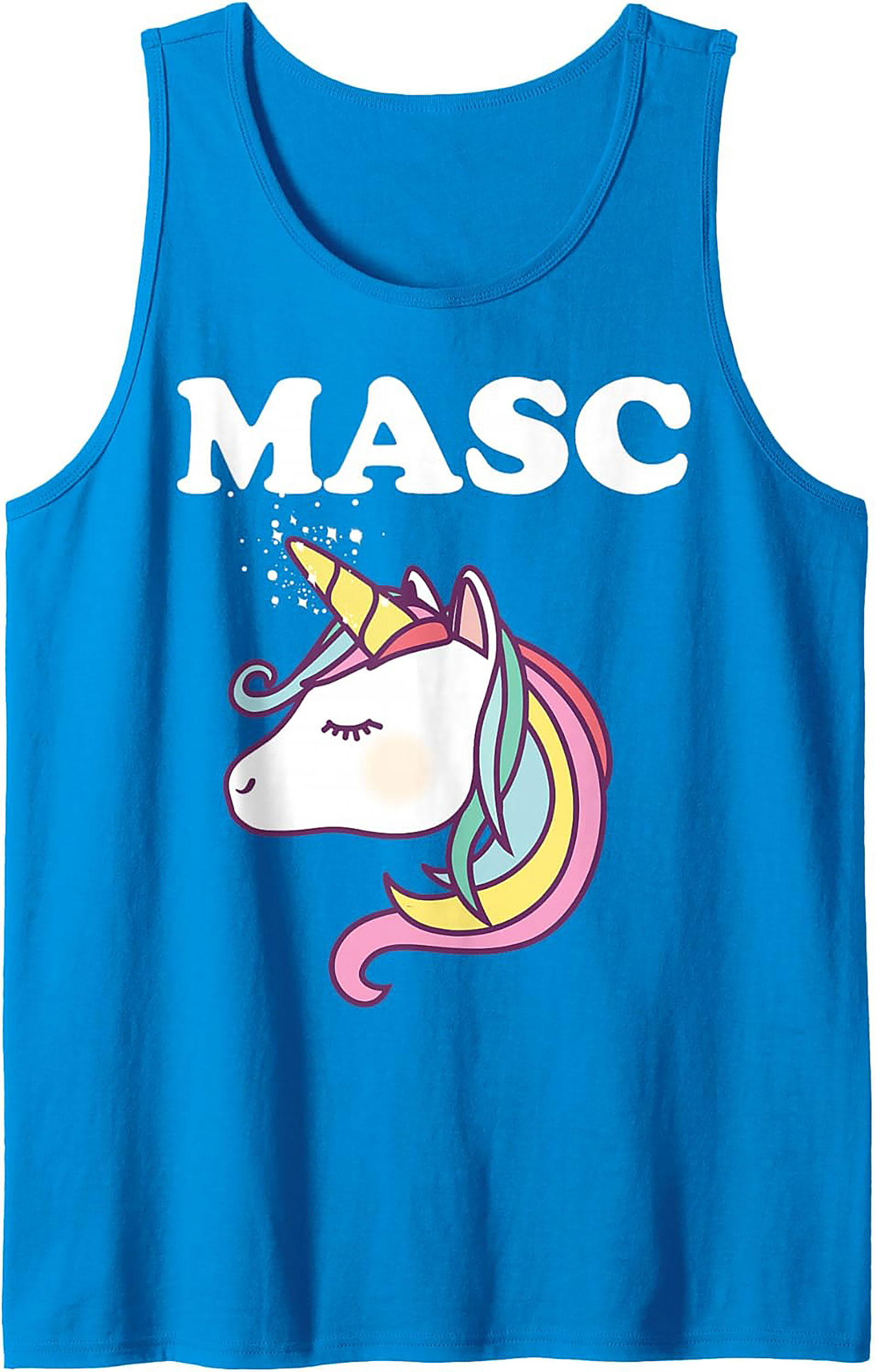 MASC Unicorn Graphic Tank Top Funny Pride Sleeveless Shirt