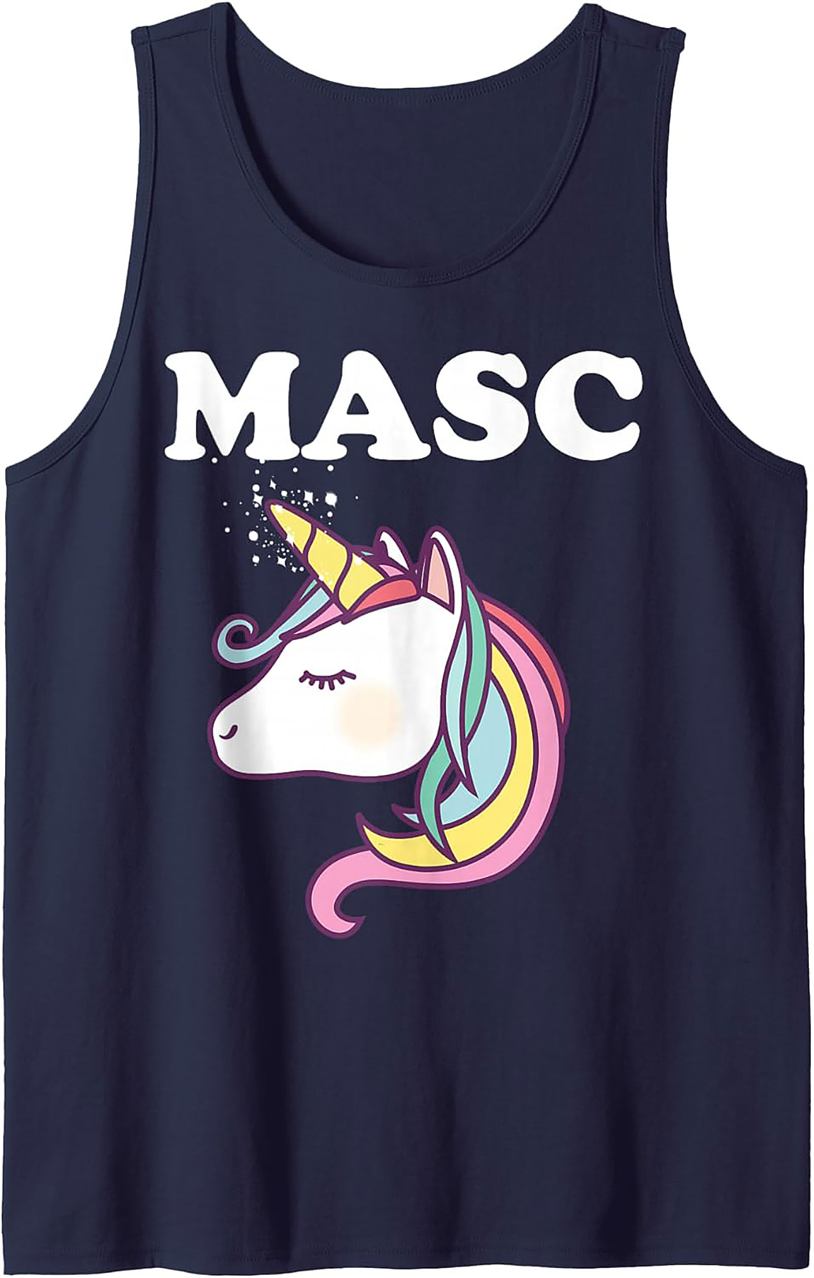 MASC Unicorn Graphic Tank Top Funny Pride Sleeveless Shirt