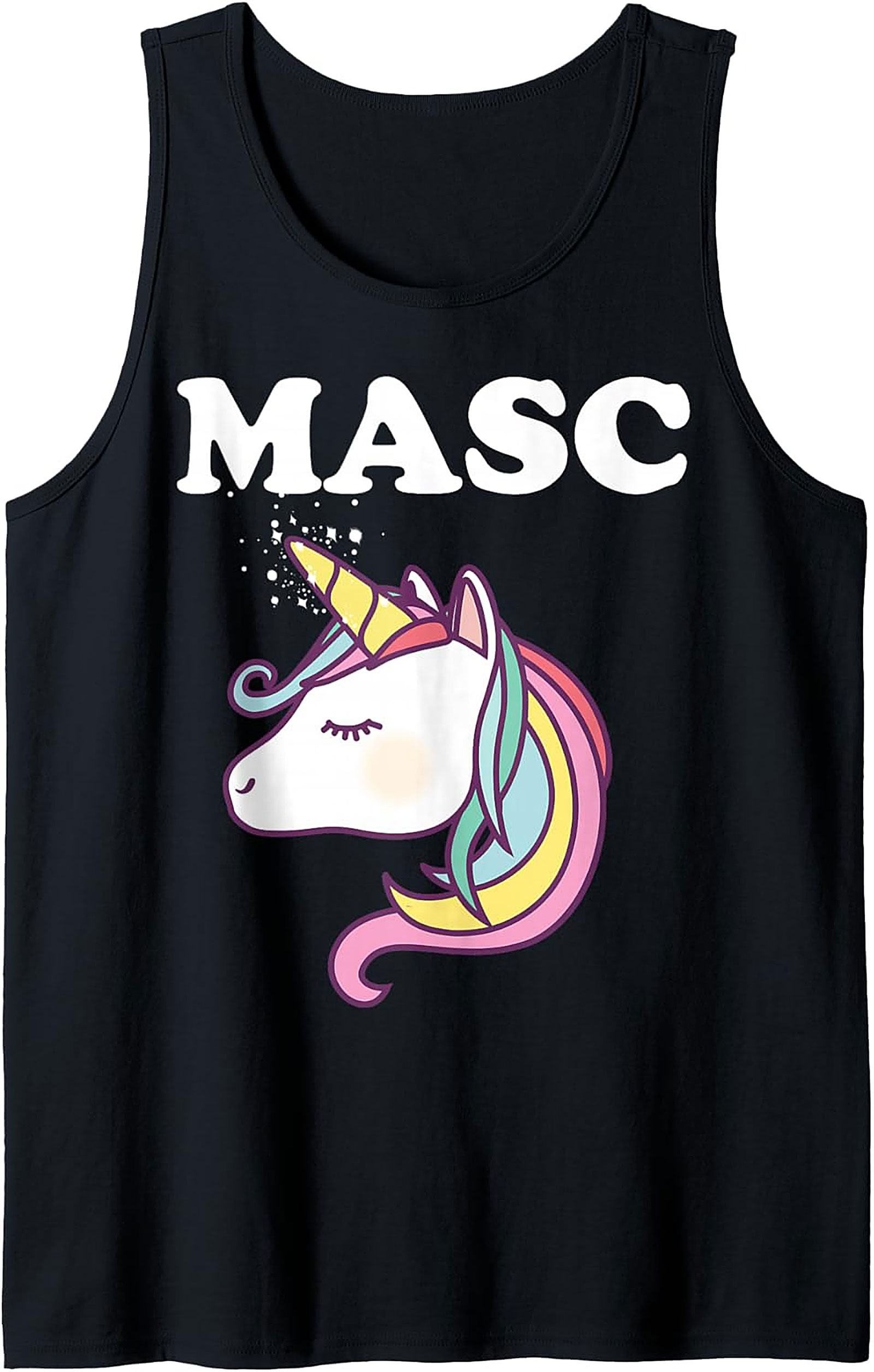 MASC Unicorn Graphic Tank Top Funny Pride Sleeveless Shirt