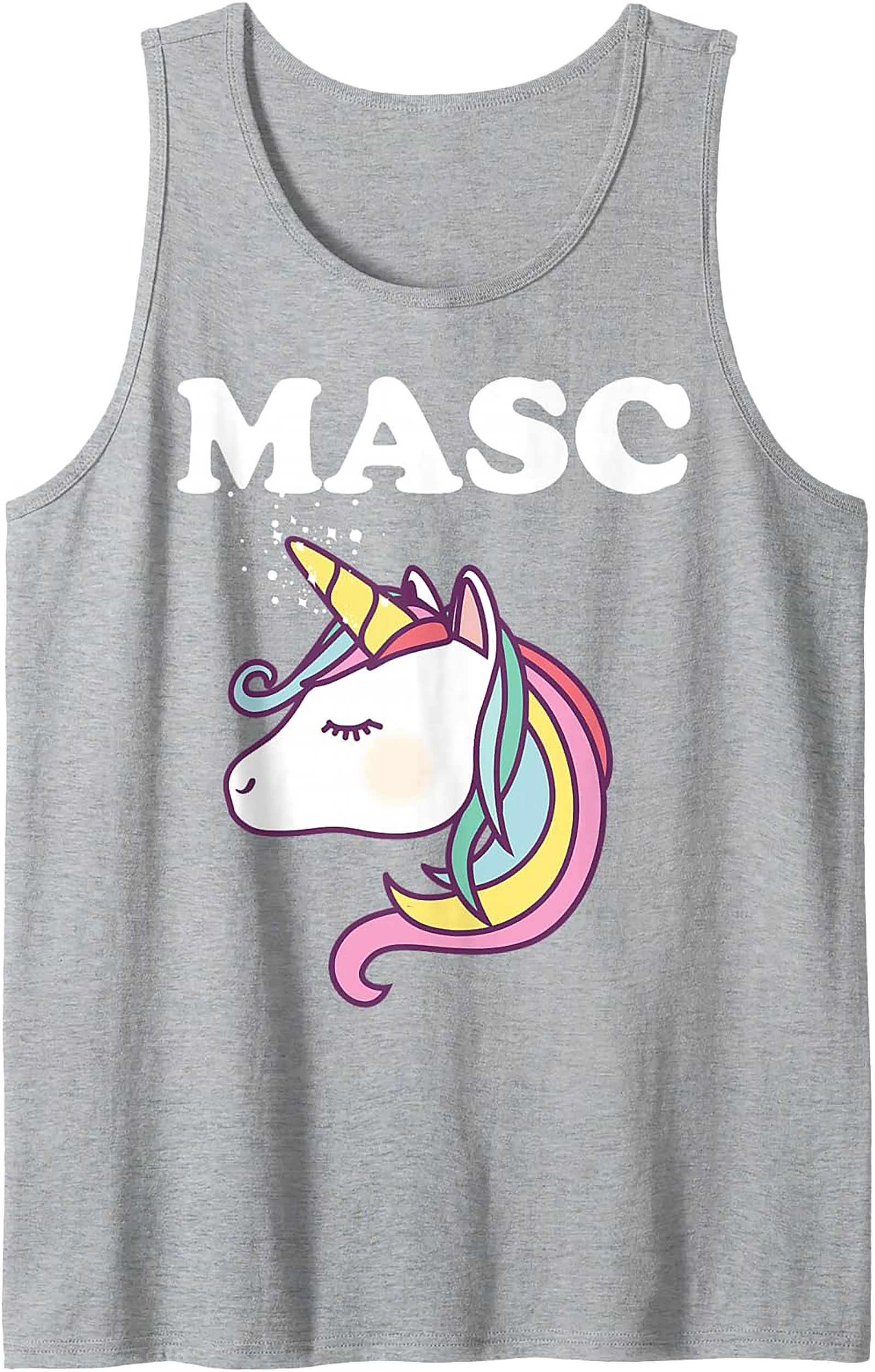 MASC Unicorn Graphic Tank Top Funny Pride Sleeveless Shirt