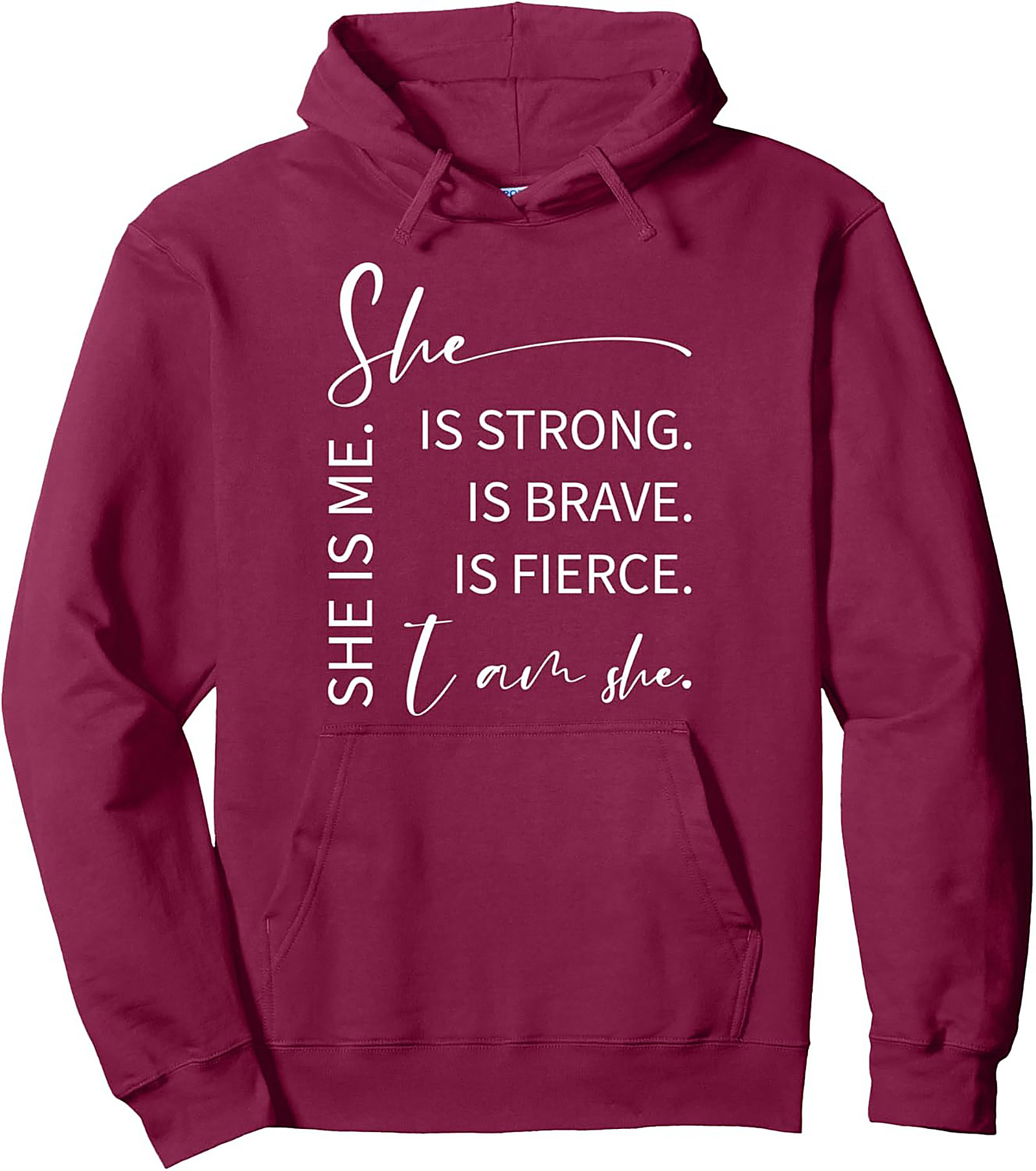 She Is Strong Graphic Hoodie Women’s Empowerment Pullover