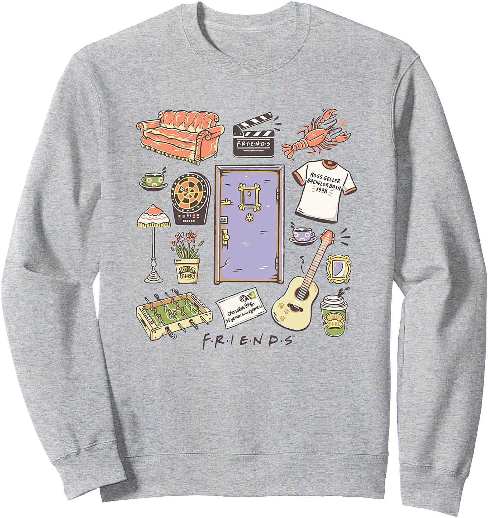 Friends TV Show Graphic Sweatshirt 90s Sitcom Crewneck