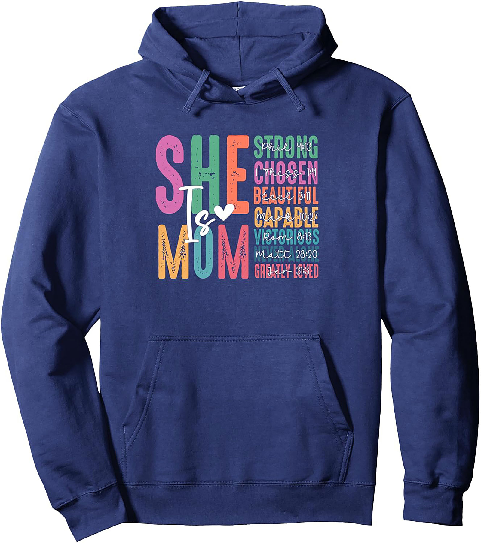 She Is Mom Christian Hoodie Faith-Based Mother's Gift