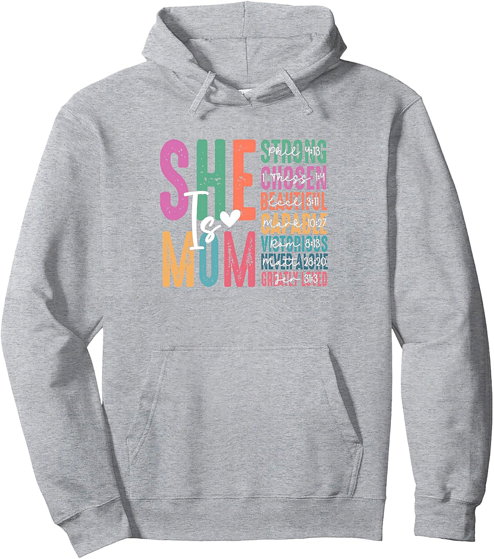 She Is Mom Christian Hoodie Faith-Based Mother's Gift