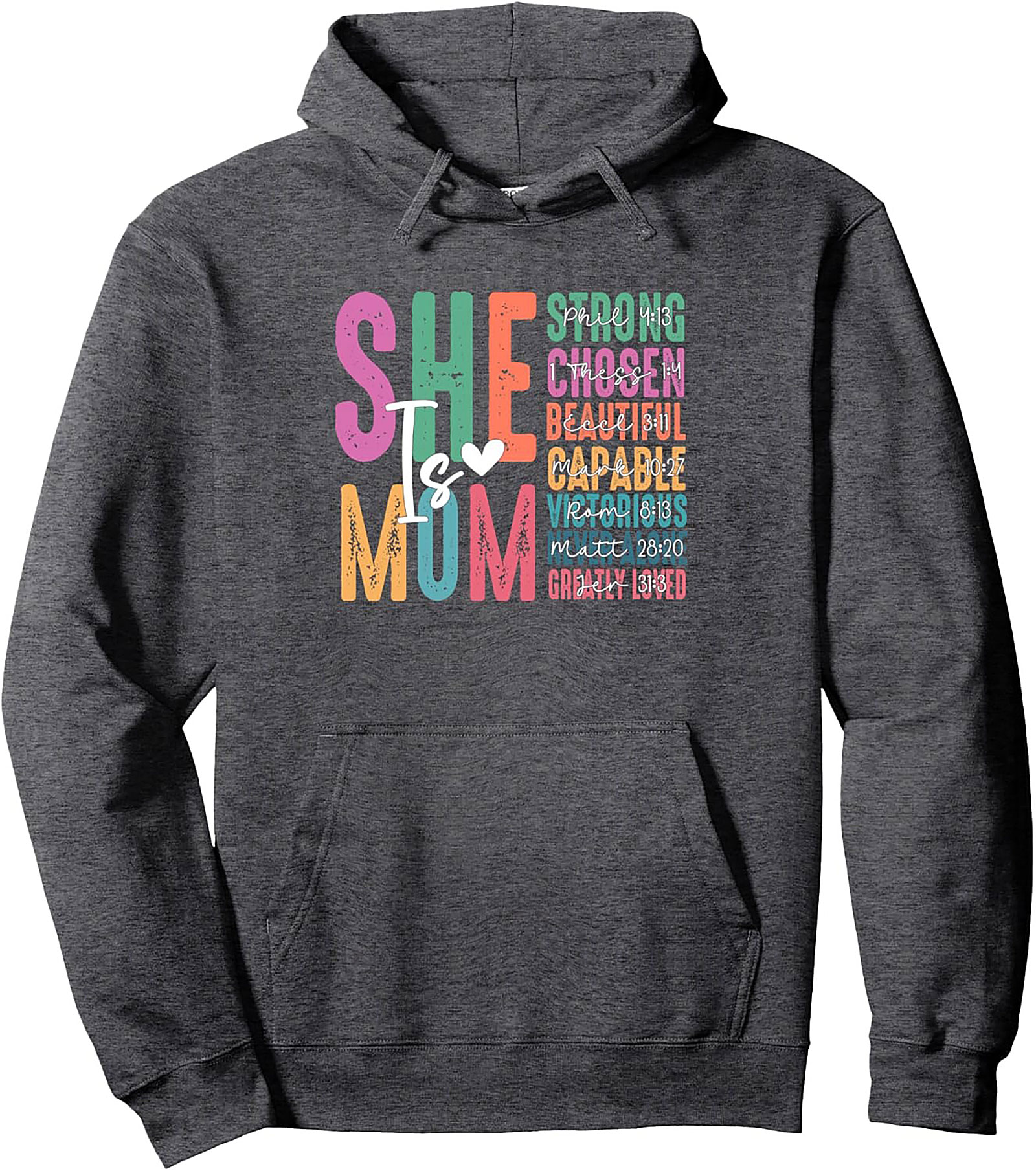 She Is Mom Christian Hoodie Faith-Based Mother's Gift