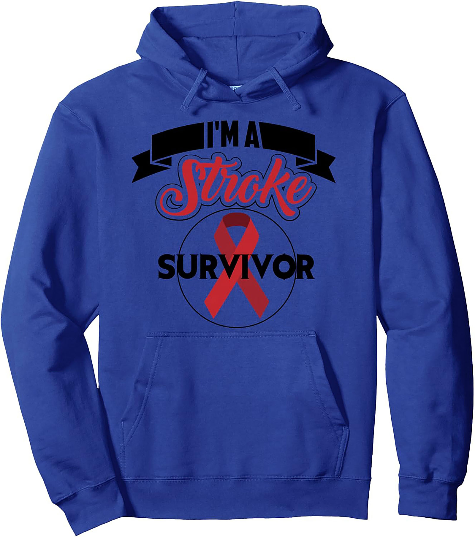 Stroke Survivor Hoodie Awareness Ribbon Unisex Pullover