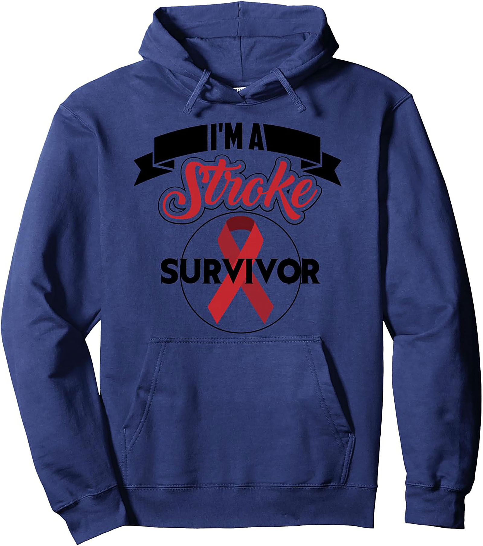Stroke Survivor Hoodie Awareness Ribbon Unisex Pullover