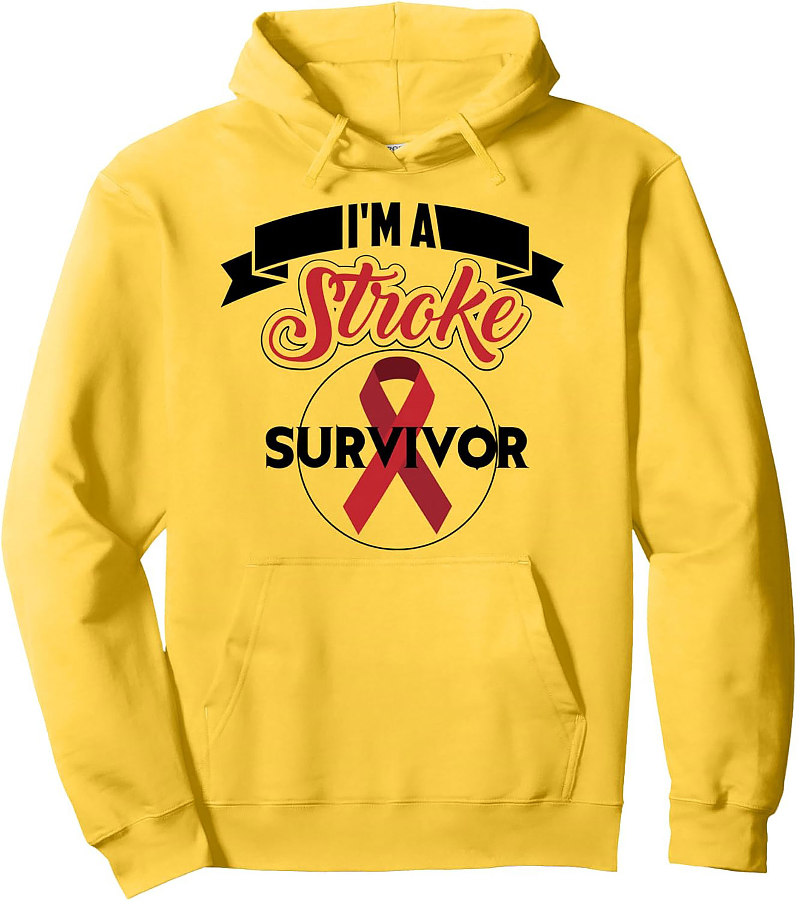 Stroke Survivor Hoodie Awareness Ribbon Unisex Pullover