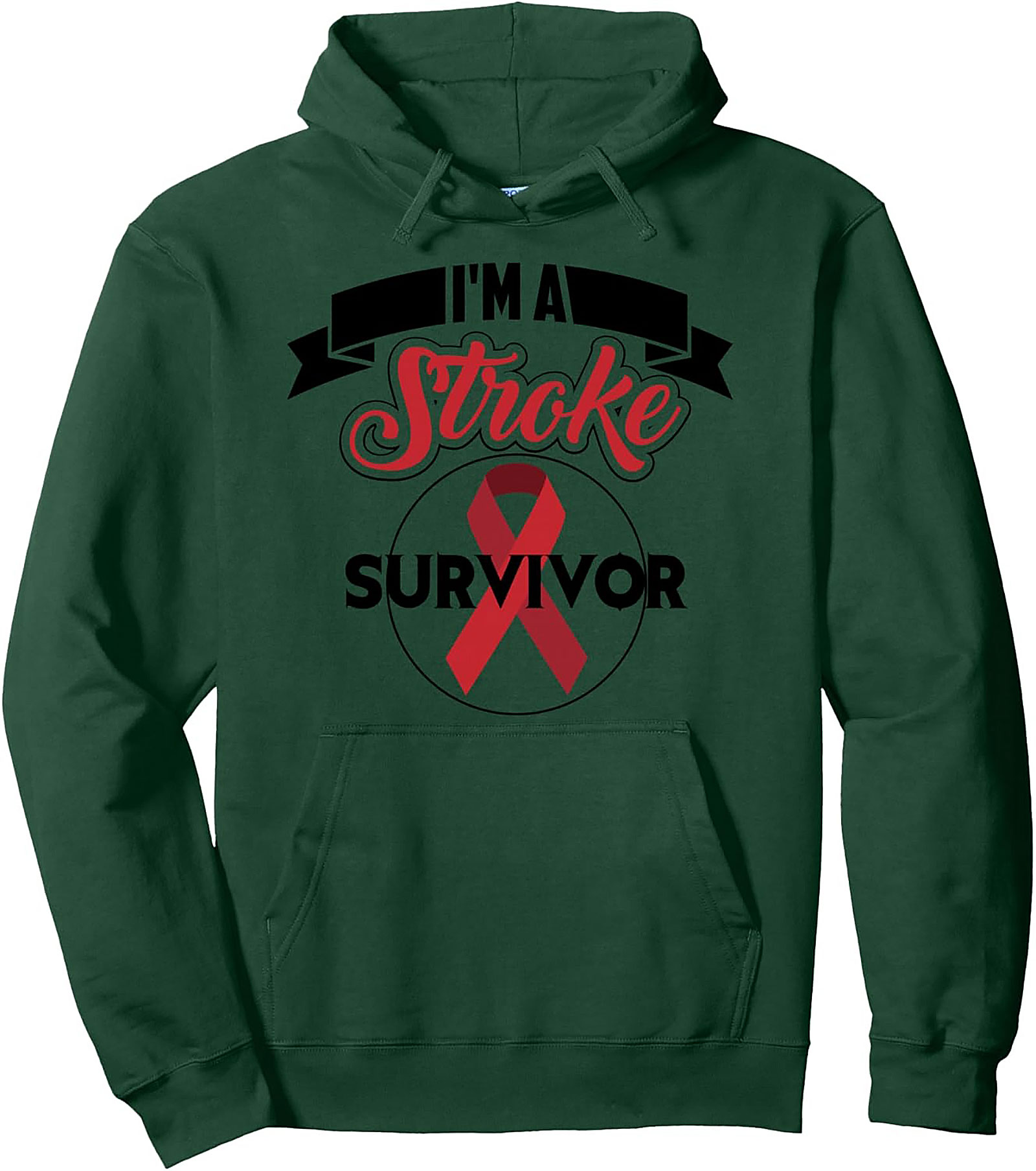 Stroke Survivor Hoodie Awareness Ribbon Unisex Pullover