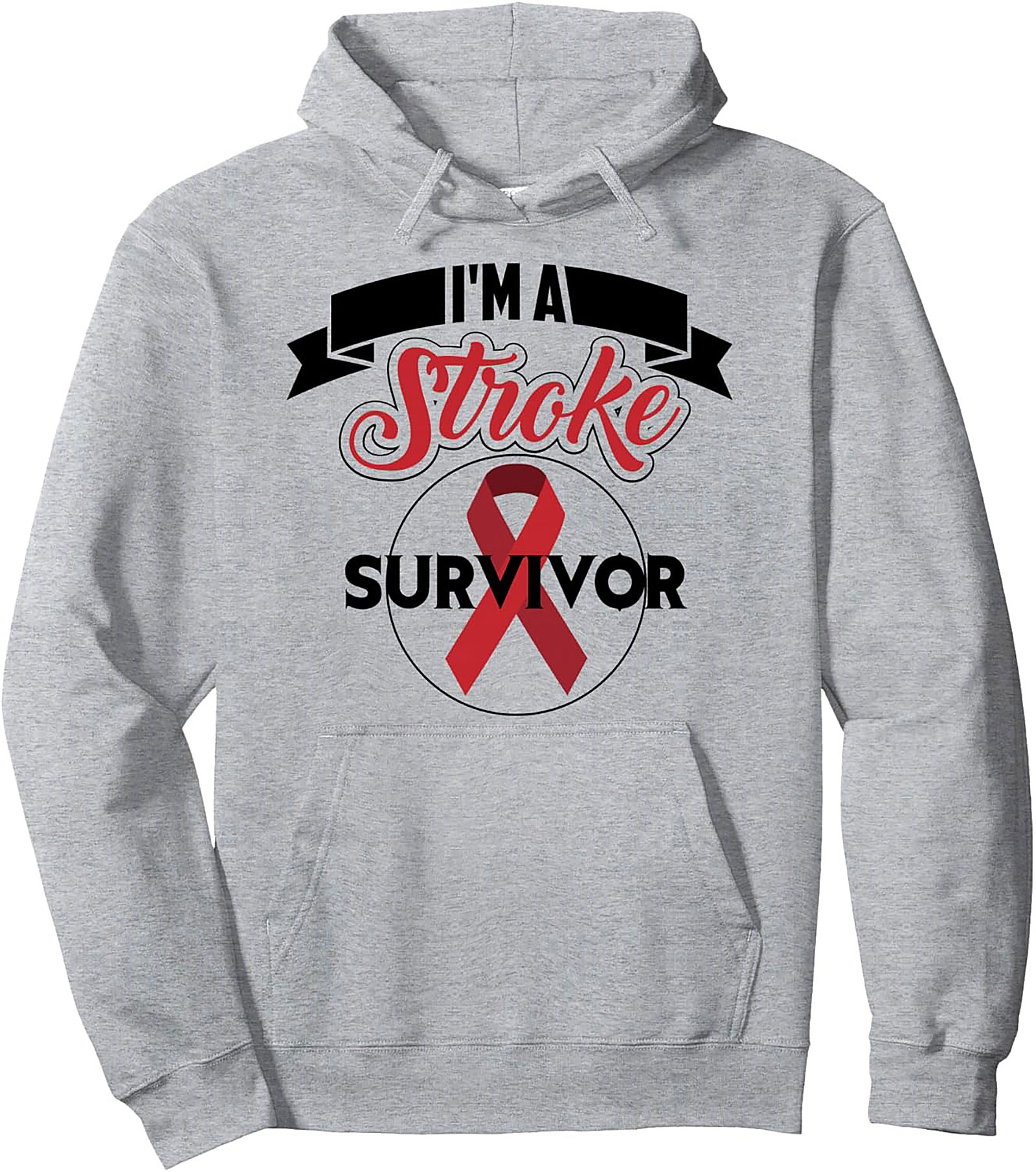 Stroke Survivor Hoodie Awareness Ribbon Unisex Pullover