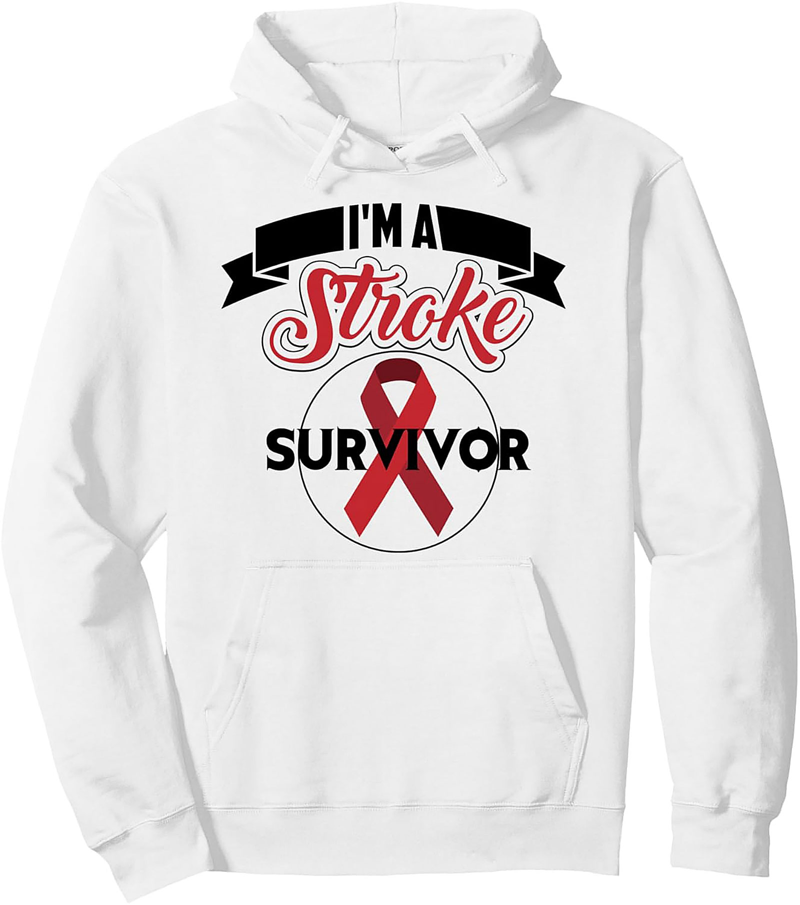 Stroke Survivor Hoodie Awareness Ribbon Unisex Pullover