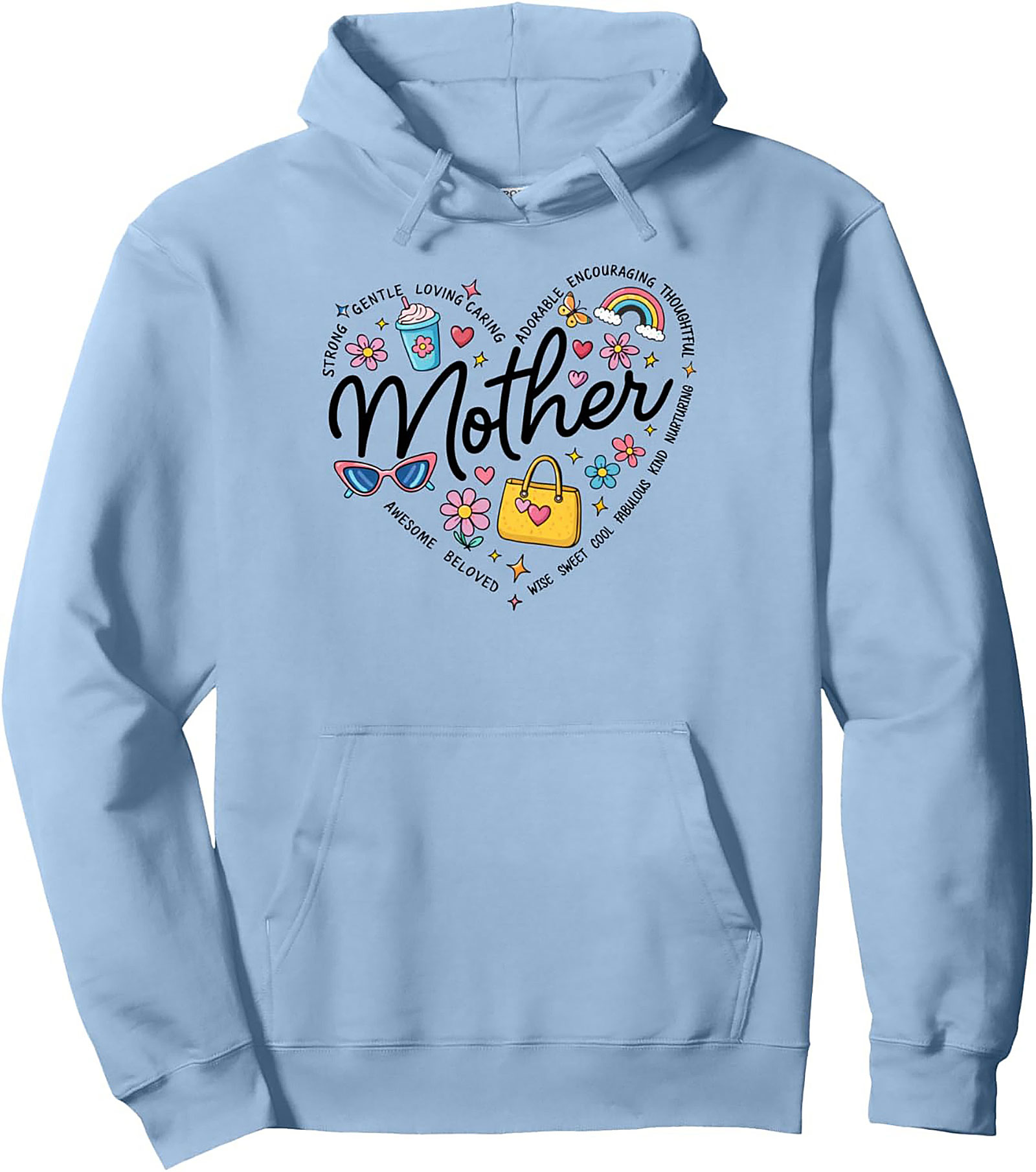Mother Heart Graphic Hoodie Cozy Mom Gift Pullover