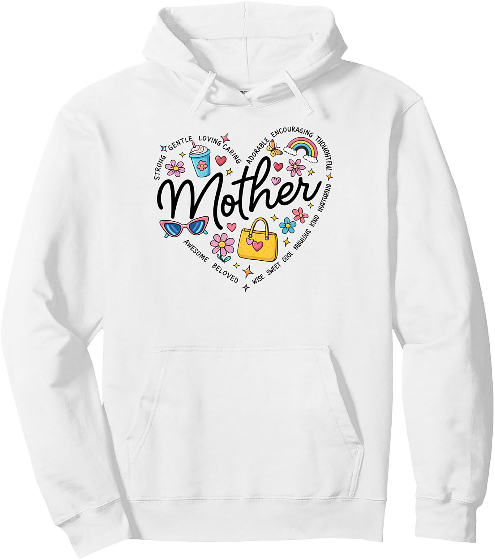Mother Heart Graphic Hoodie Cozy Mom Gift Pullover