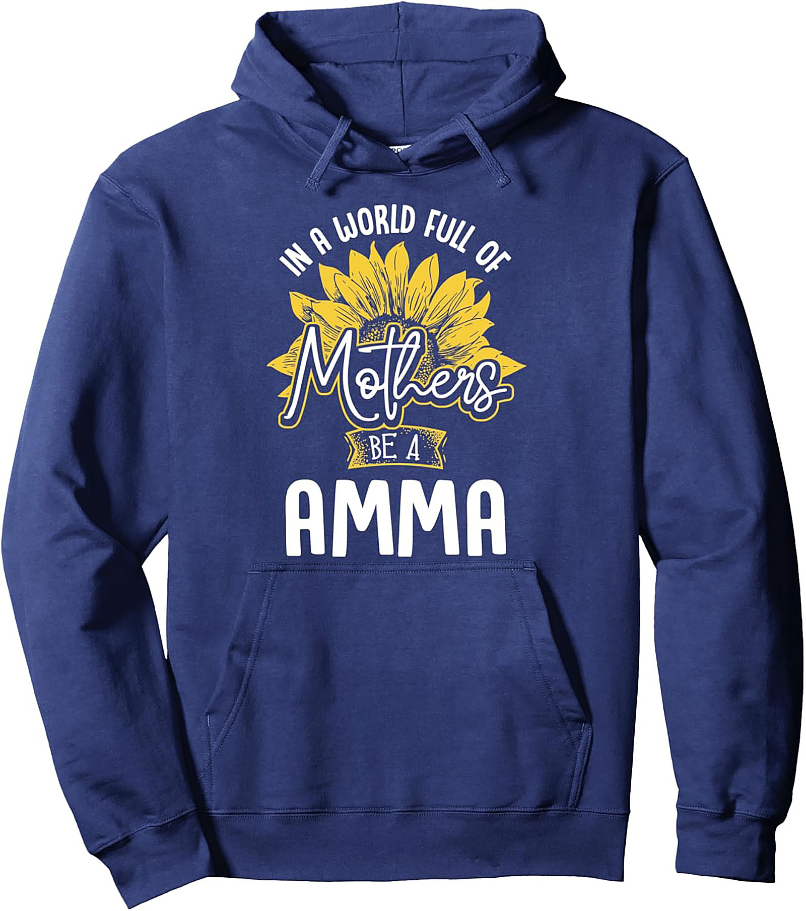  Amma Sunflower Hoodie Cozy Graphic Pullover for Moms