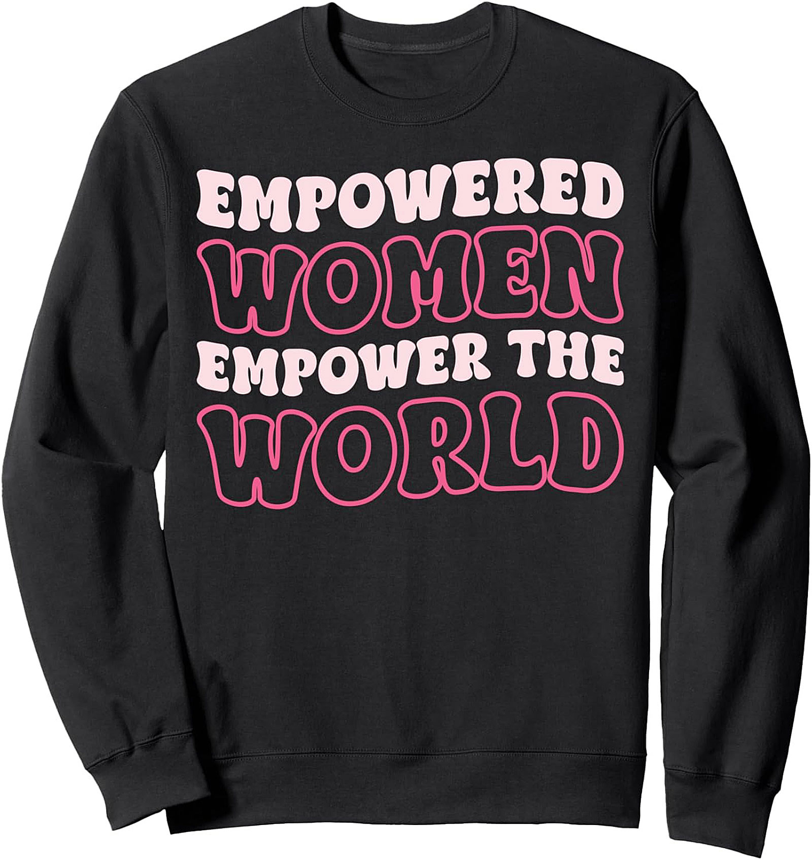 Empowered Women Graphic Sweatshirt Retro Crewneck Pullover
