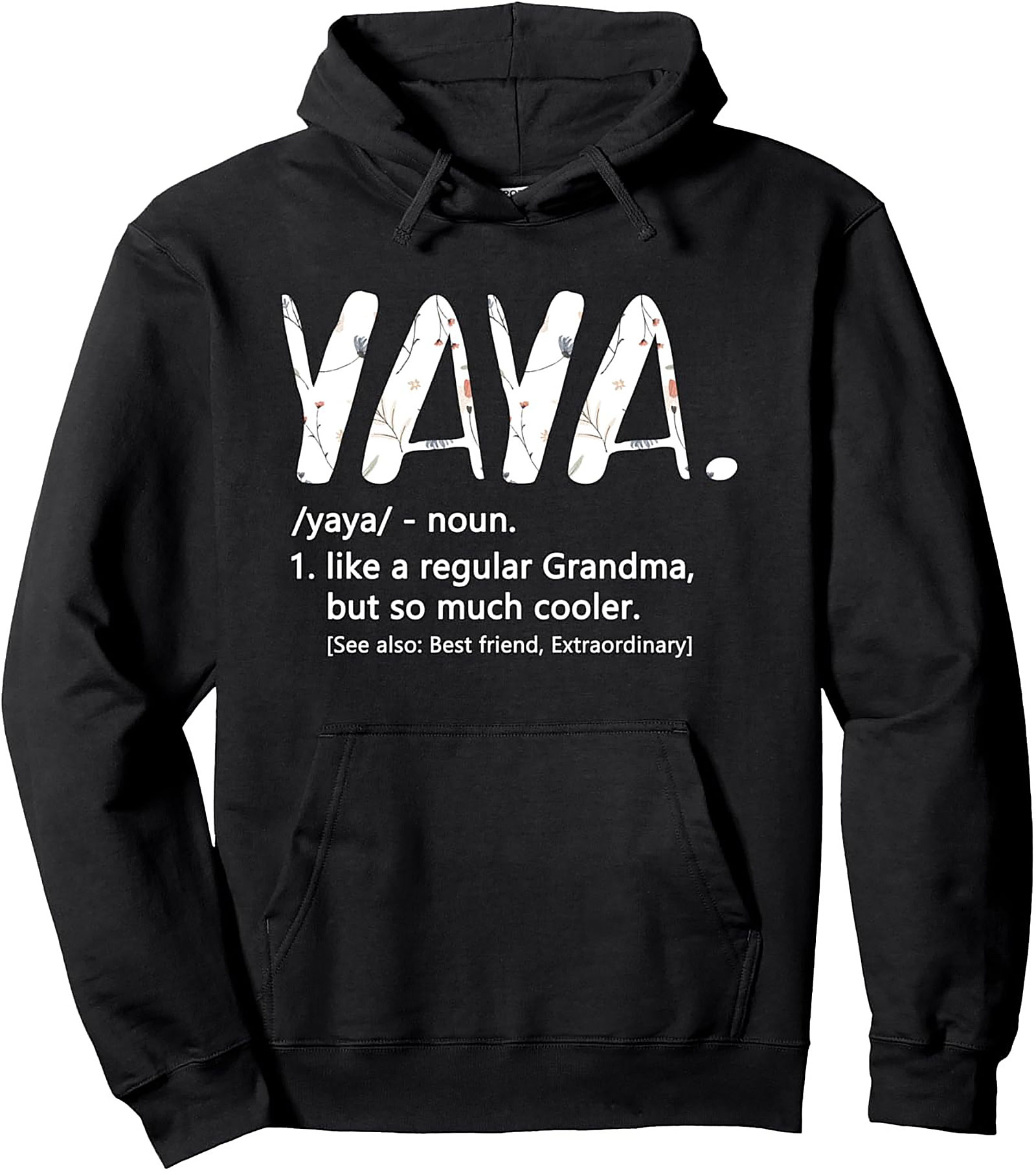 Yaya Definition Hoodie Cool Grandma Graphic Pullover