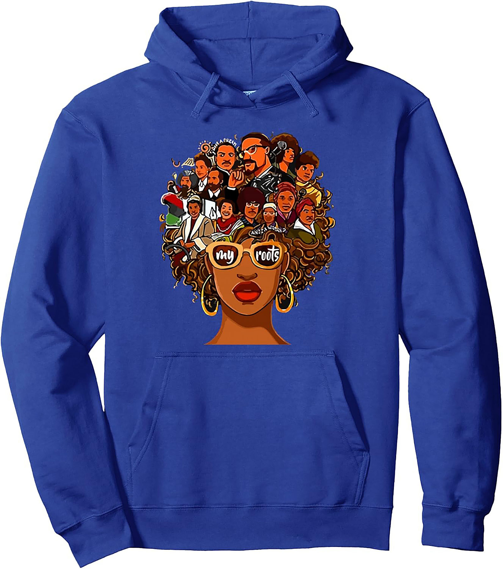 Black History Roots Graphic Hoodie Afro Heritage Pullover